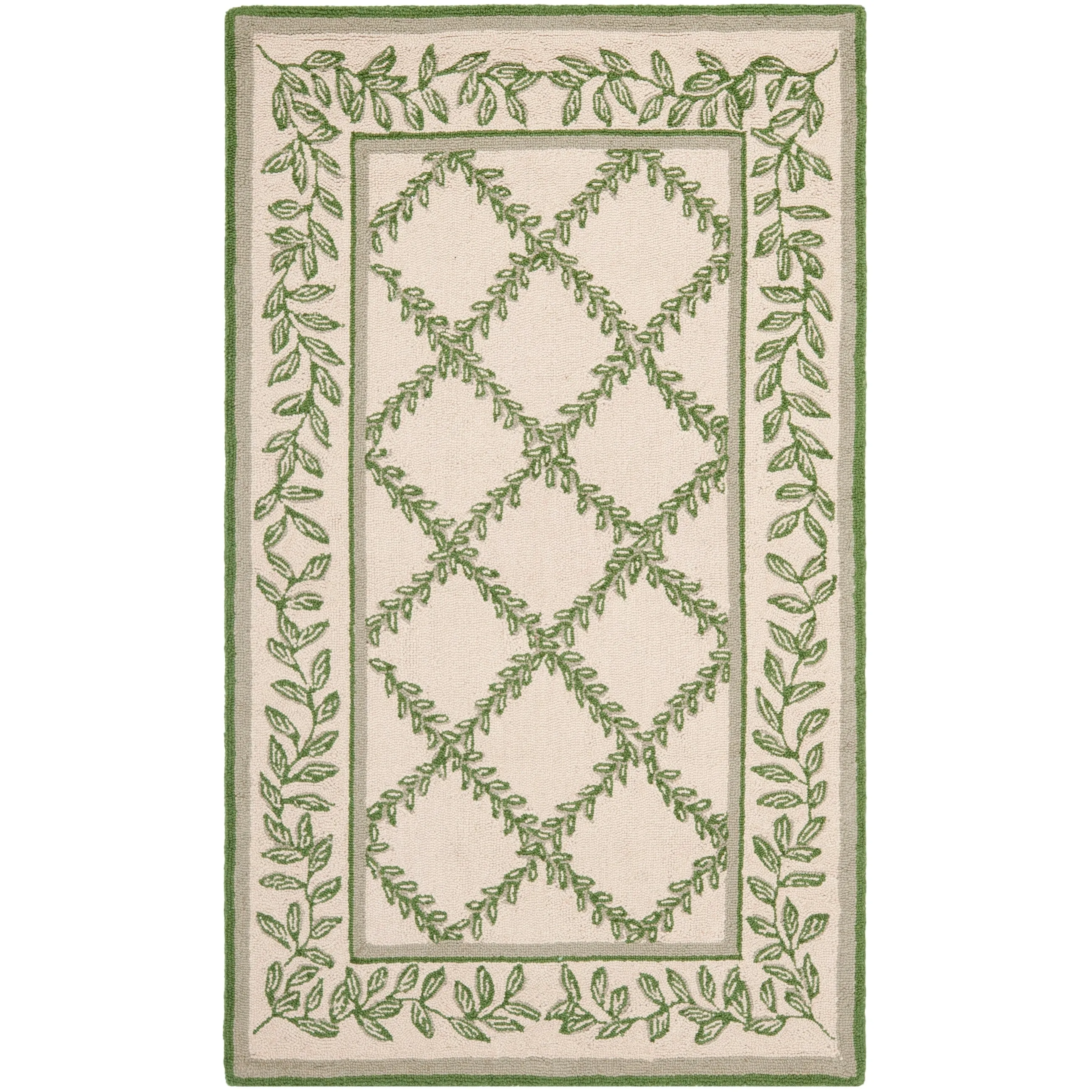 SAFAVIEH Handmade Chelsea Sunstripe Trellis French Country Wool Rug