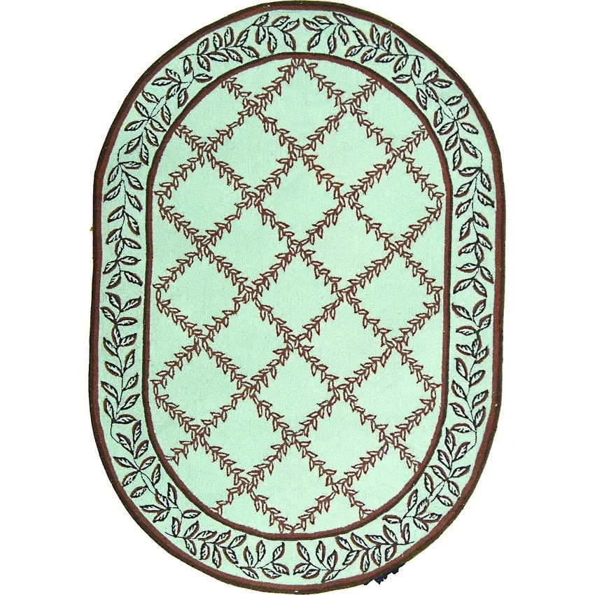 SAFAVIEH Handmade Chelsea Sunstripe Trellis French Country Wool Rug