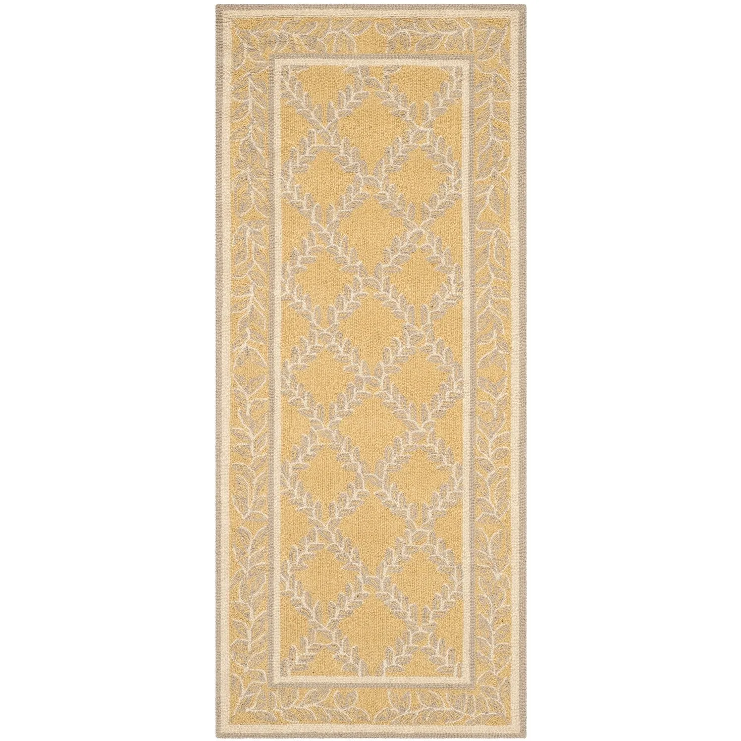 SAFAVIEH Handmade Chelsea Sunstripe Trellis French Country Wool Rug