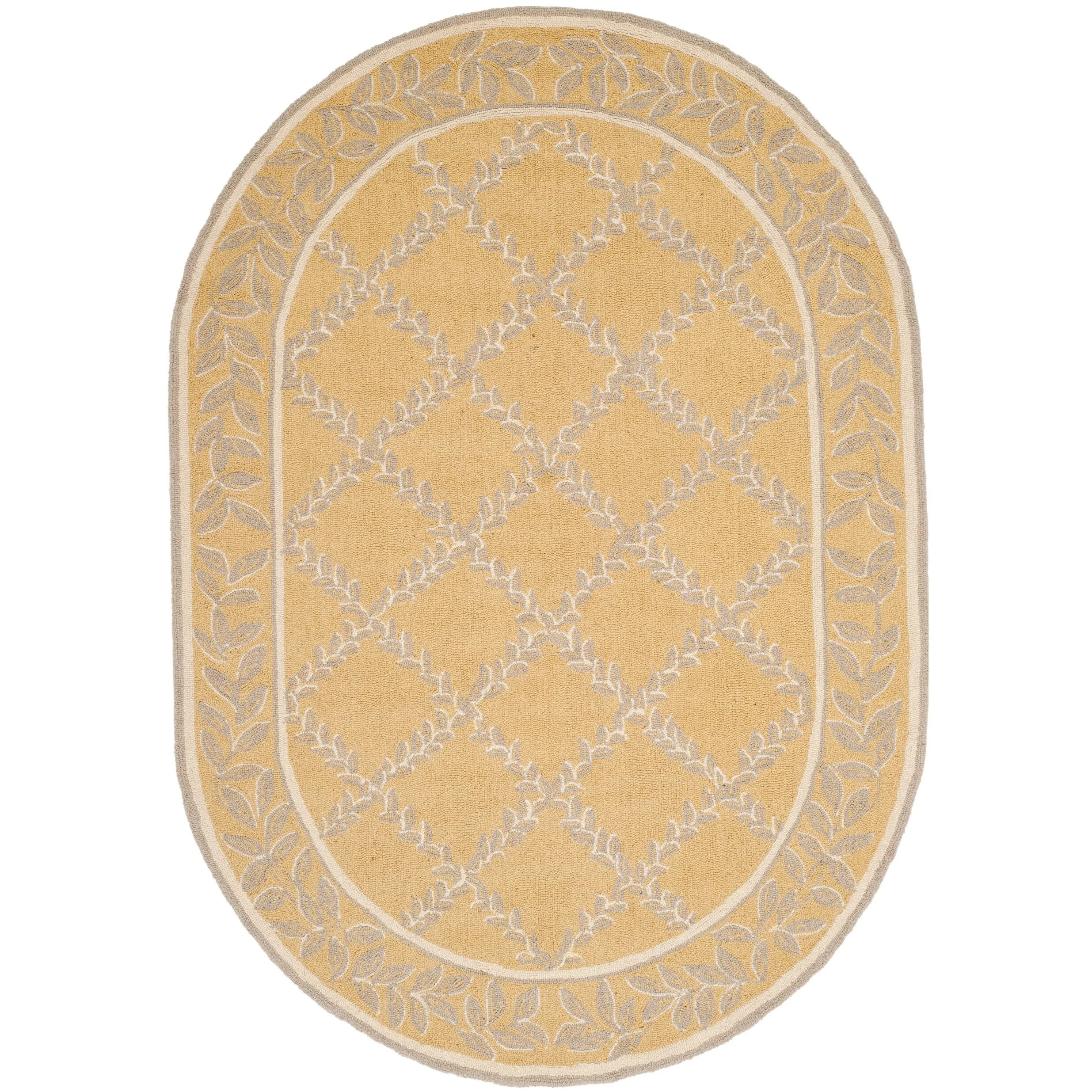 SAFAVIEH Handmade Chelsea Sunstripe Trellis French Country Wool Rug
