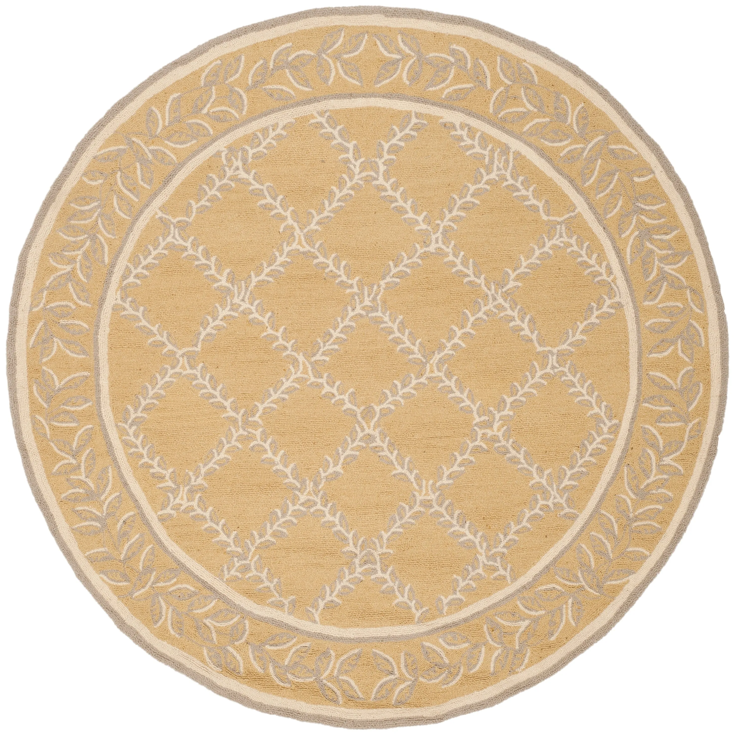 SAFAVIEH Handmade Chelsea Sunstripe Trellis French Country Wool Rug