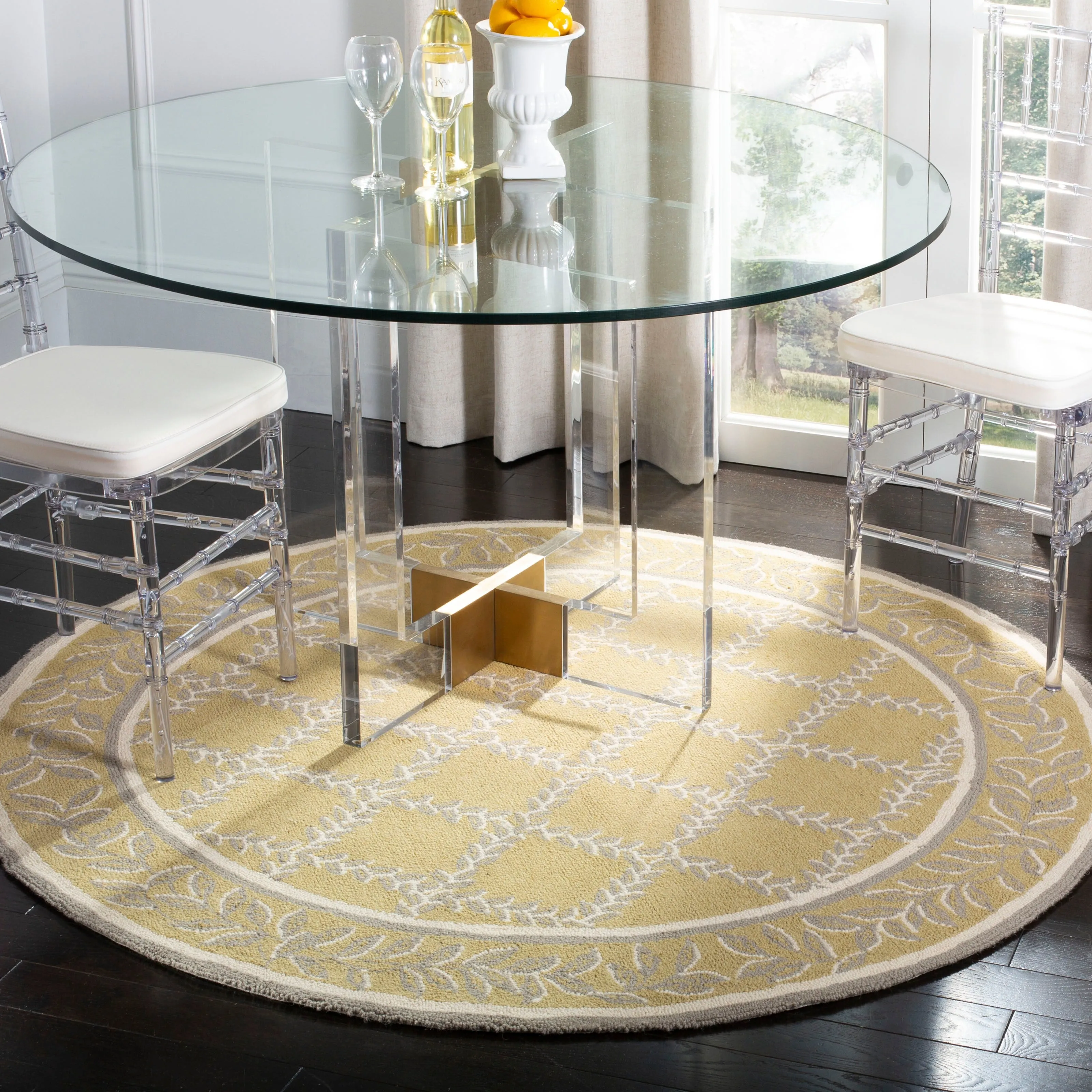 SAFAVIEH Handmade Chelsea Sunstripe Trellis French Country Wool Rug