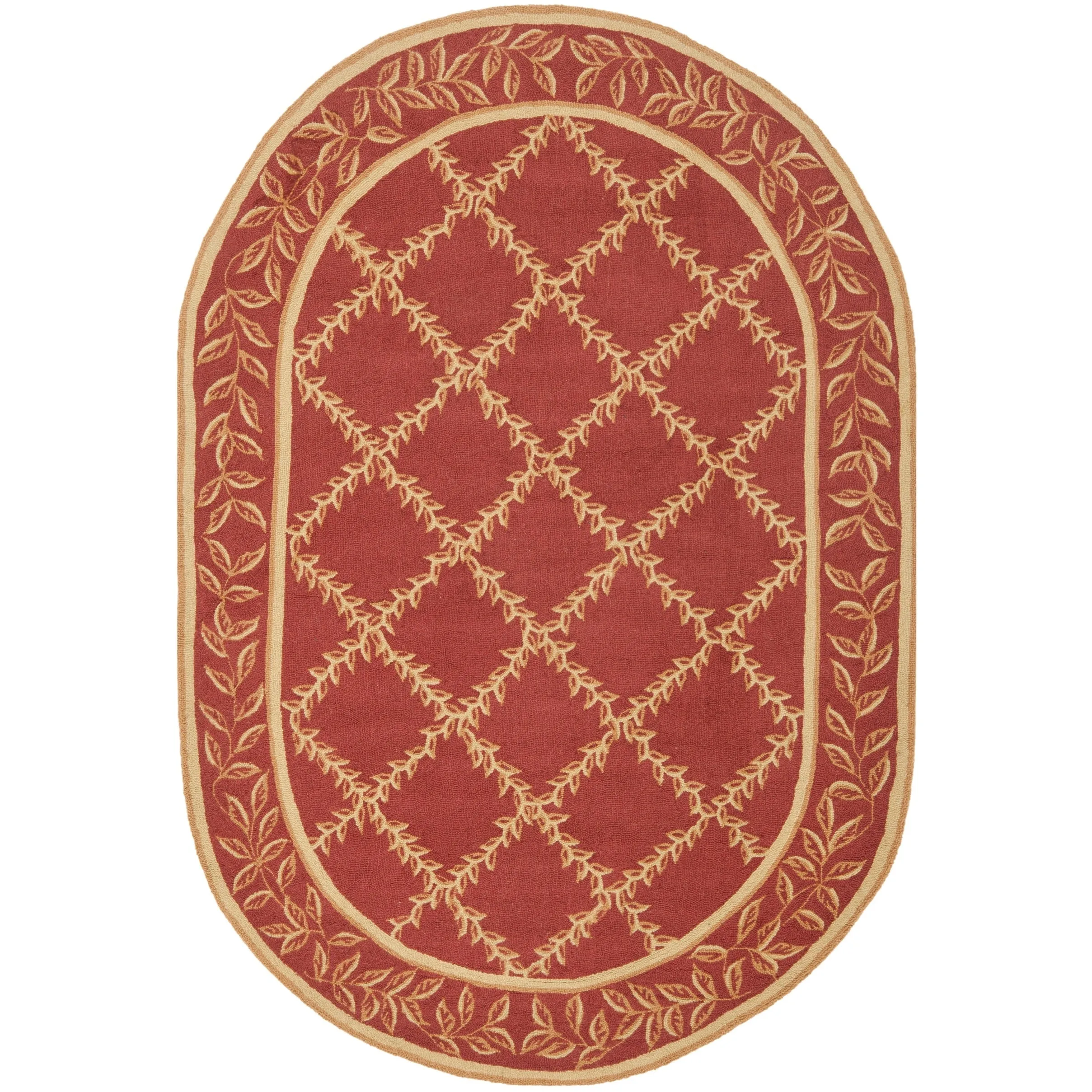 SAFAVIEH Handmade Chelsea Sunstripe Trellis French Country Wool Rug