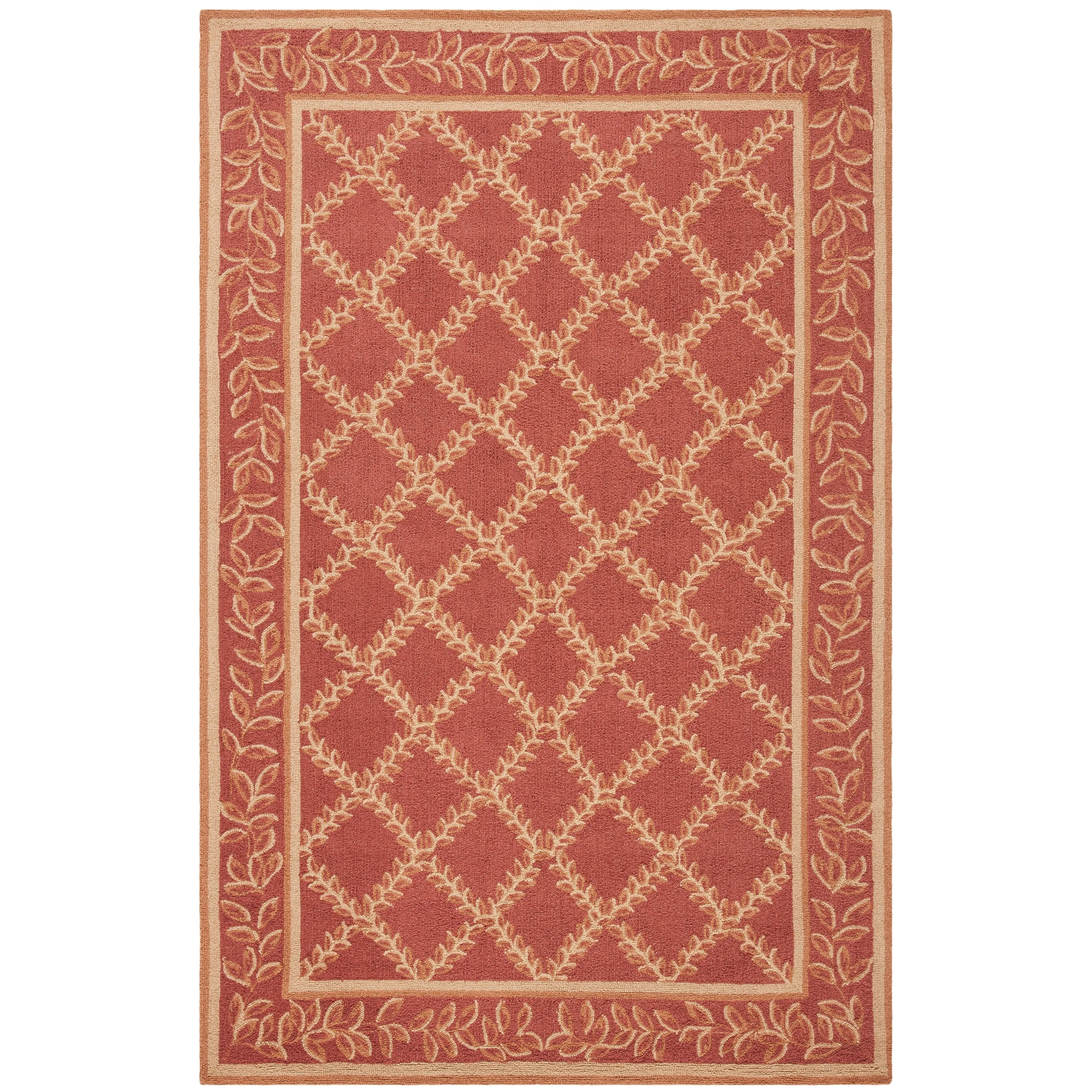 SAFAVIEH Handmade Chelsea Sunstripe Trellis French Country Wool Rug