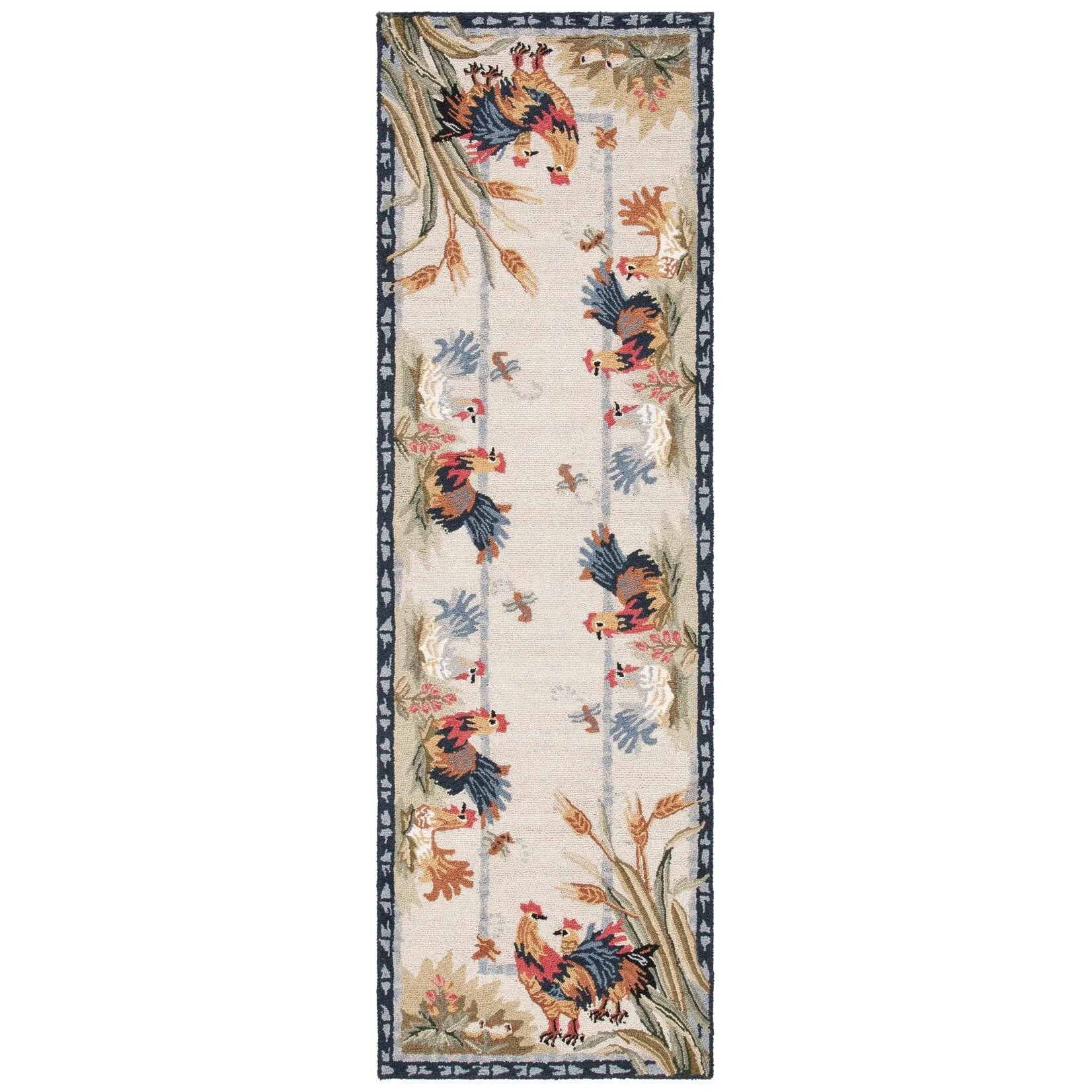 SAFAVIEH Handmade Chelsea Yauheniya French Country Rooster Wool Rug