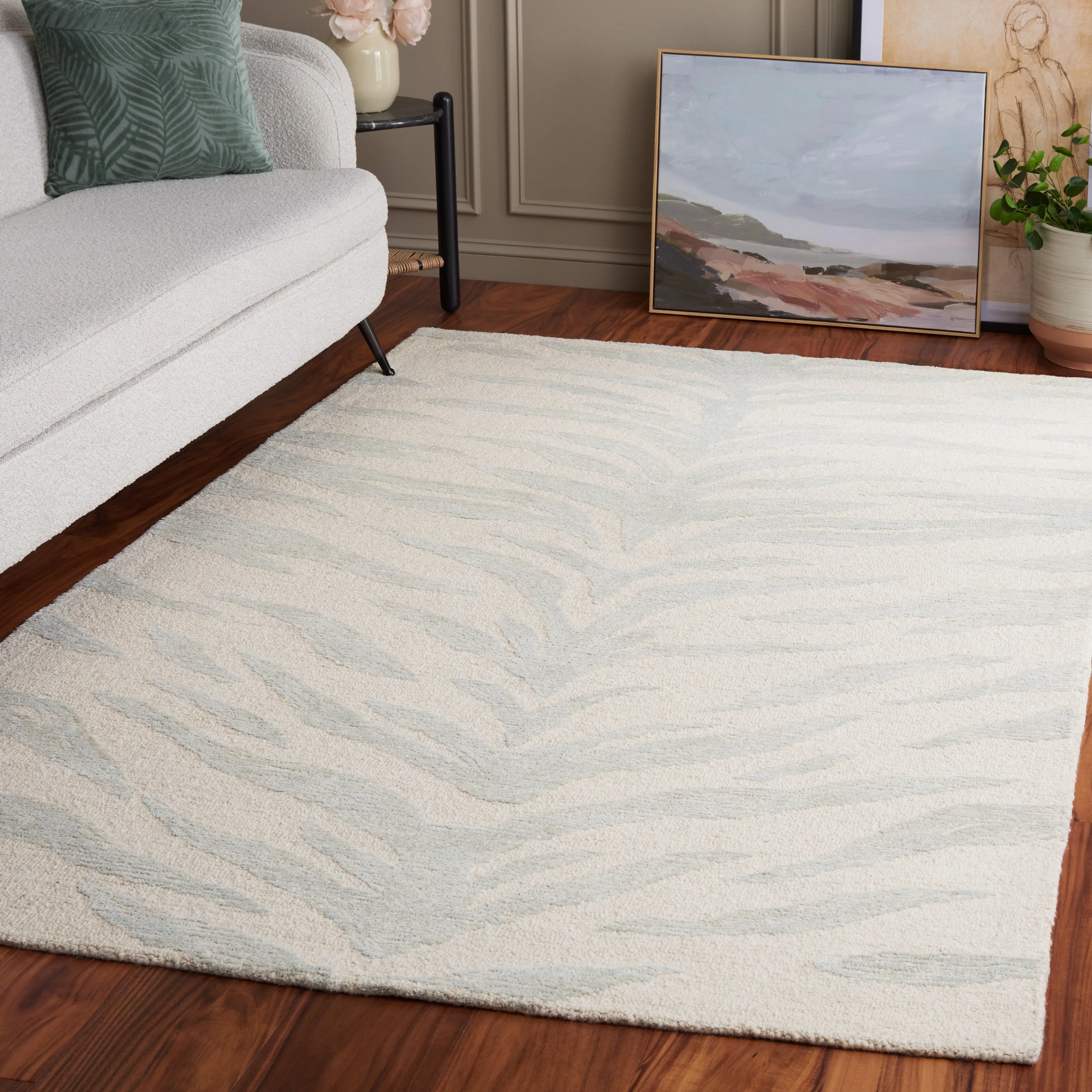SAFAVIEH Handmade Ebony Dasena Modern Wool Rug
