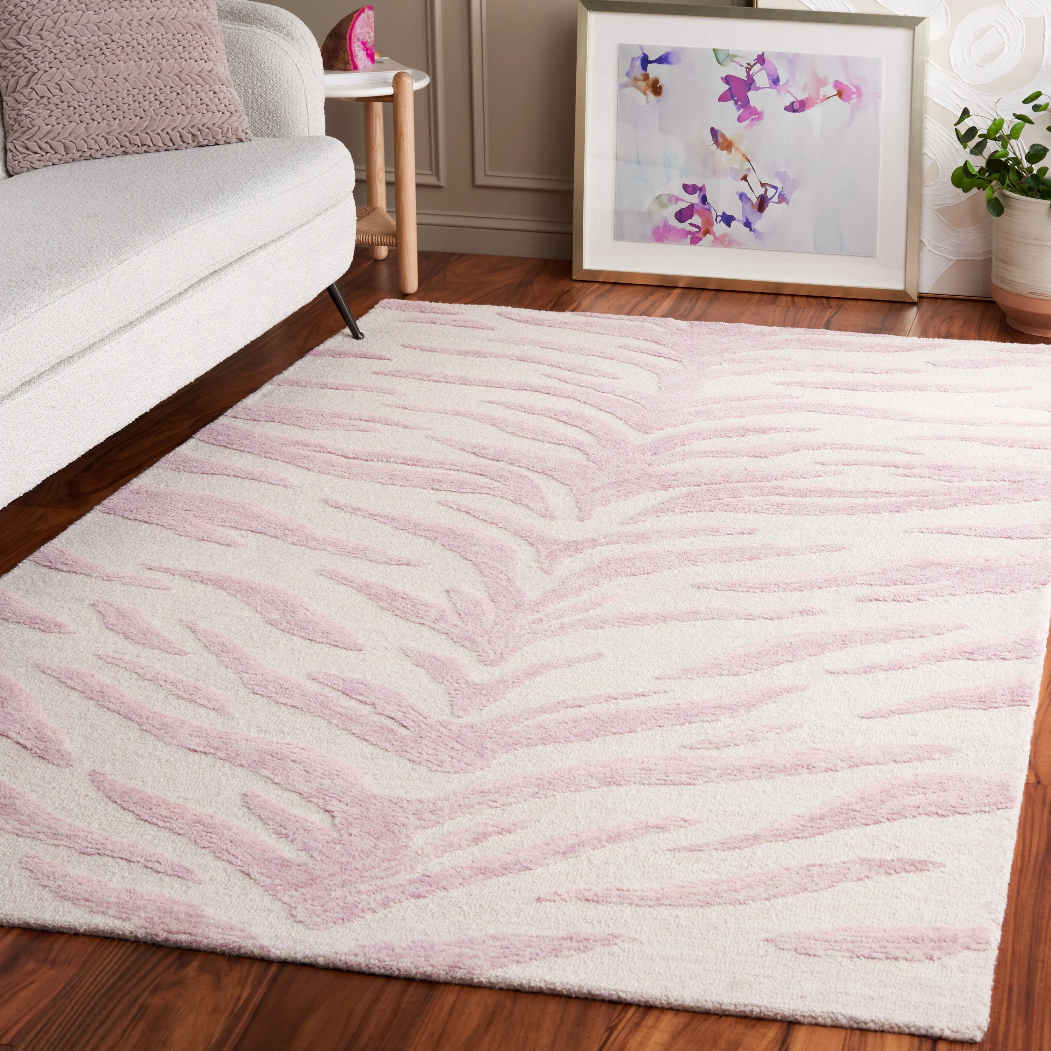 SAFAVIEH Handmade Ebony Dasena Modern Wool Rug