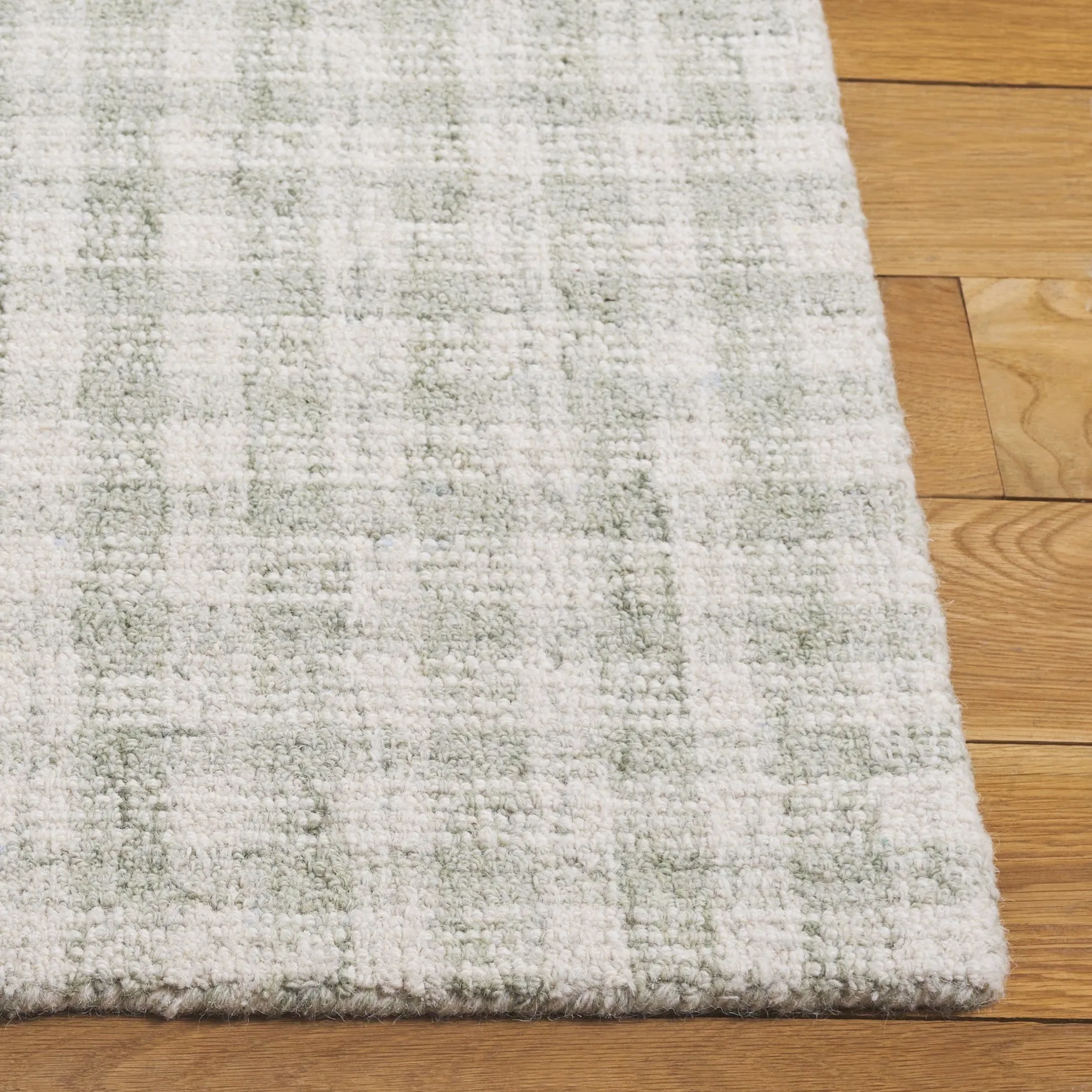 SAFAVIEH Handmade Ebony Katarin Gingham Wool Rug
