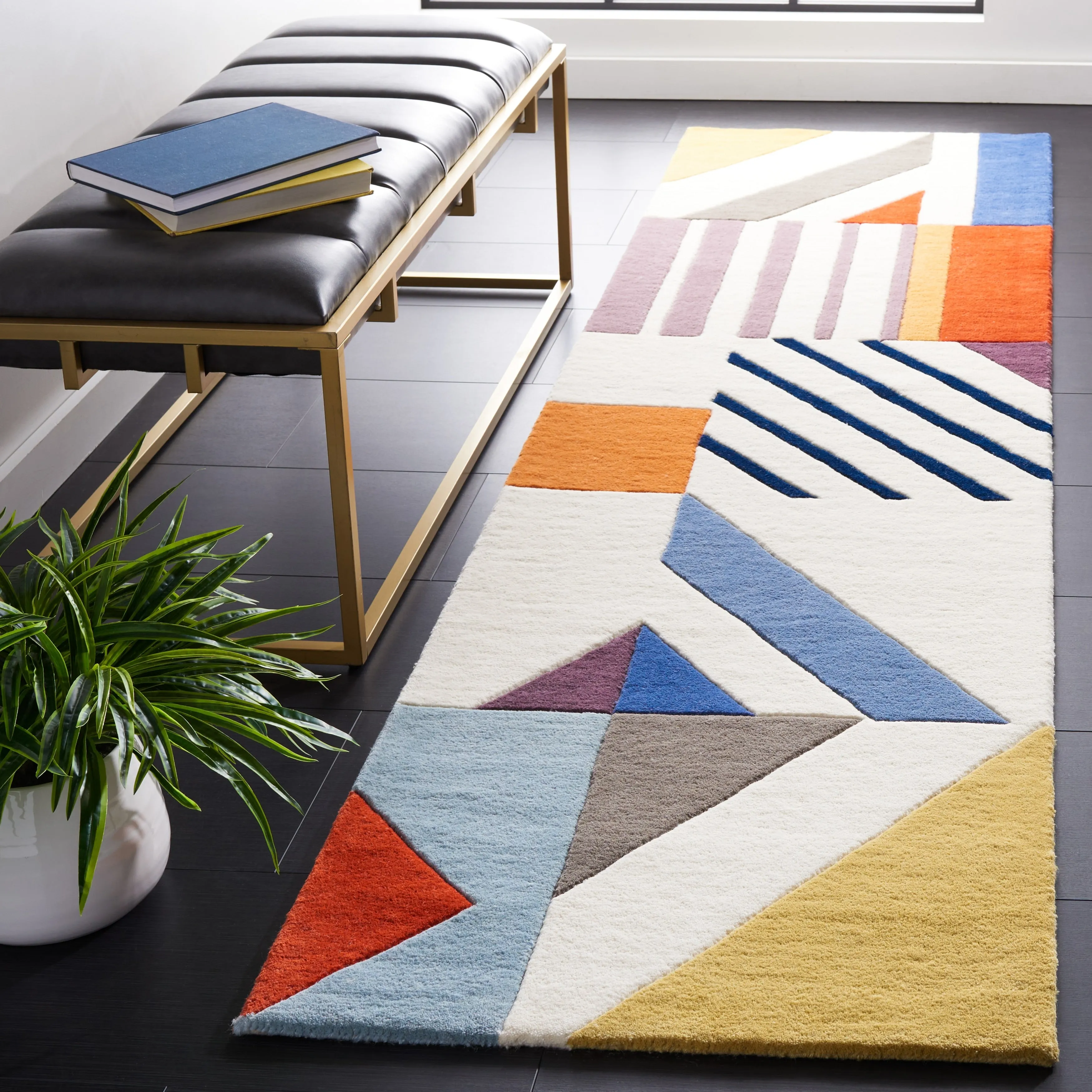 SAFAVIEH Handmade Fifth Avenue Carmo Mid-Century Modern Wool Rug
