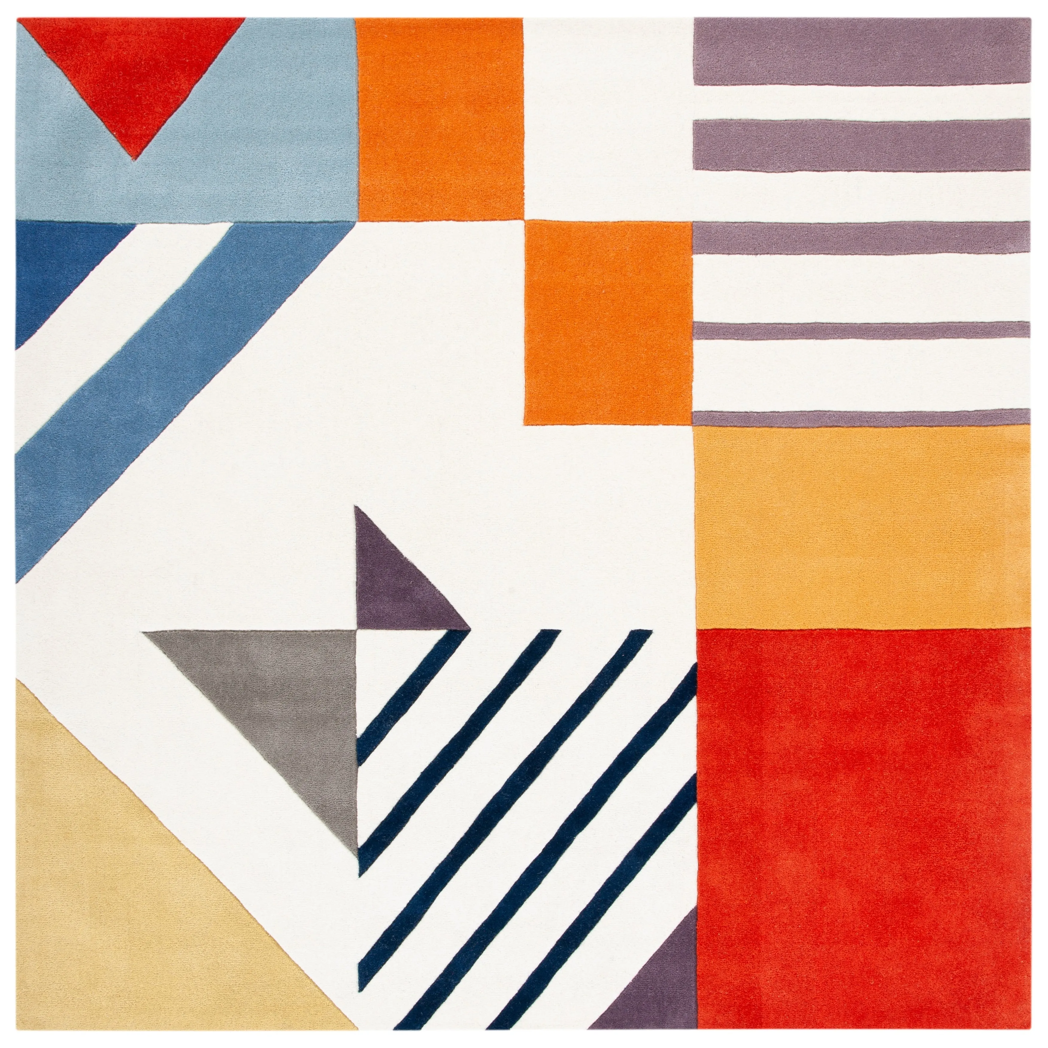 SAFAVIEH Handmade Fifth Avenue Carmo Mid-Century Modern Wool Rug