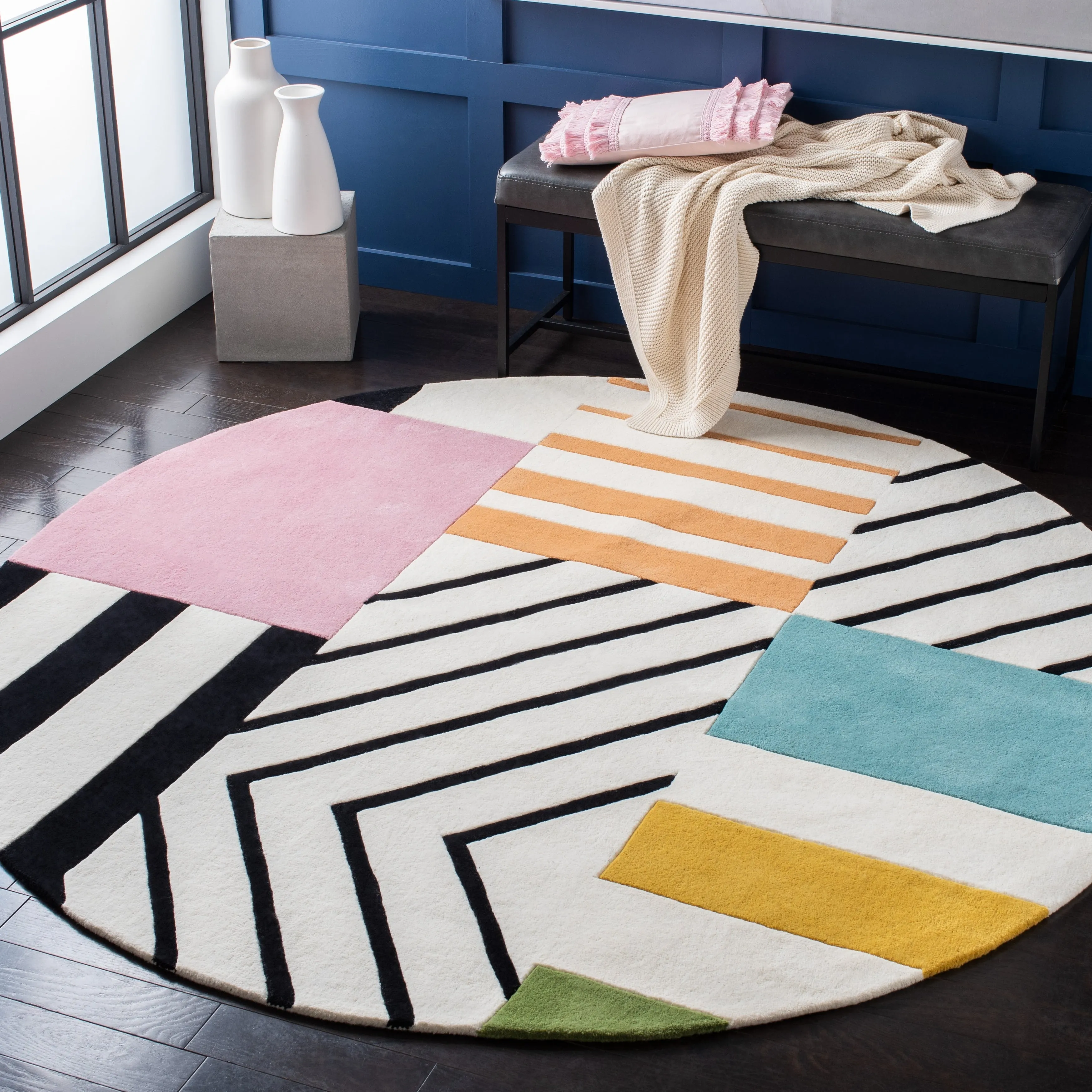 SAFAVIEH Handmade Fifth Avenue Tarsita Mid-Century Modern Wool Rug