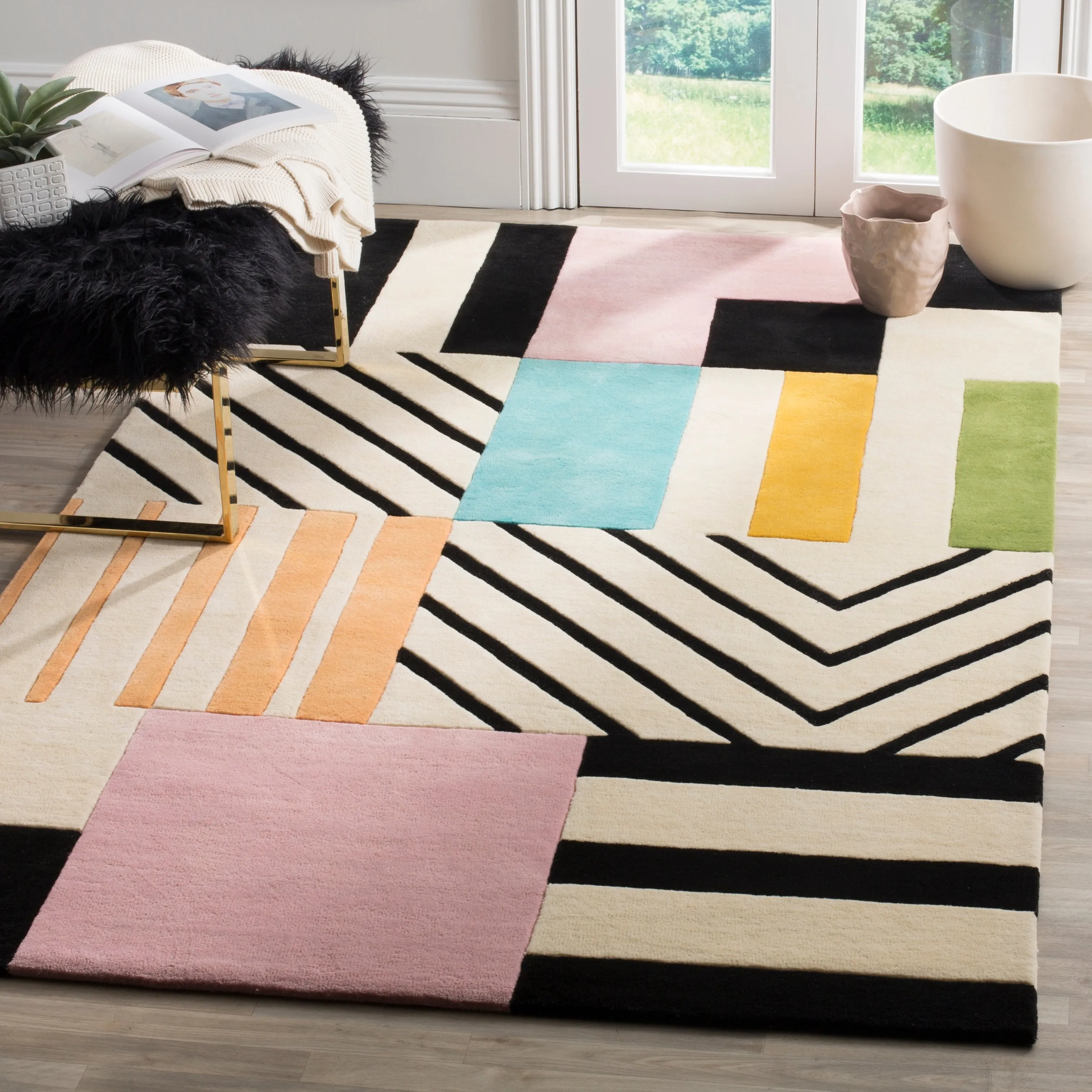 SAFAVIEH Handmade Fifth Avenue Tarsita Mid-Century Modern Wool Rug