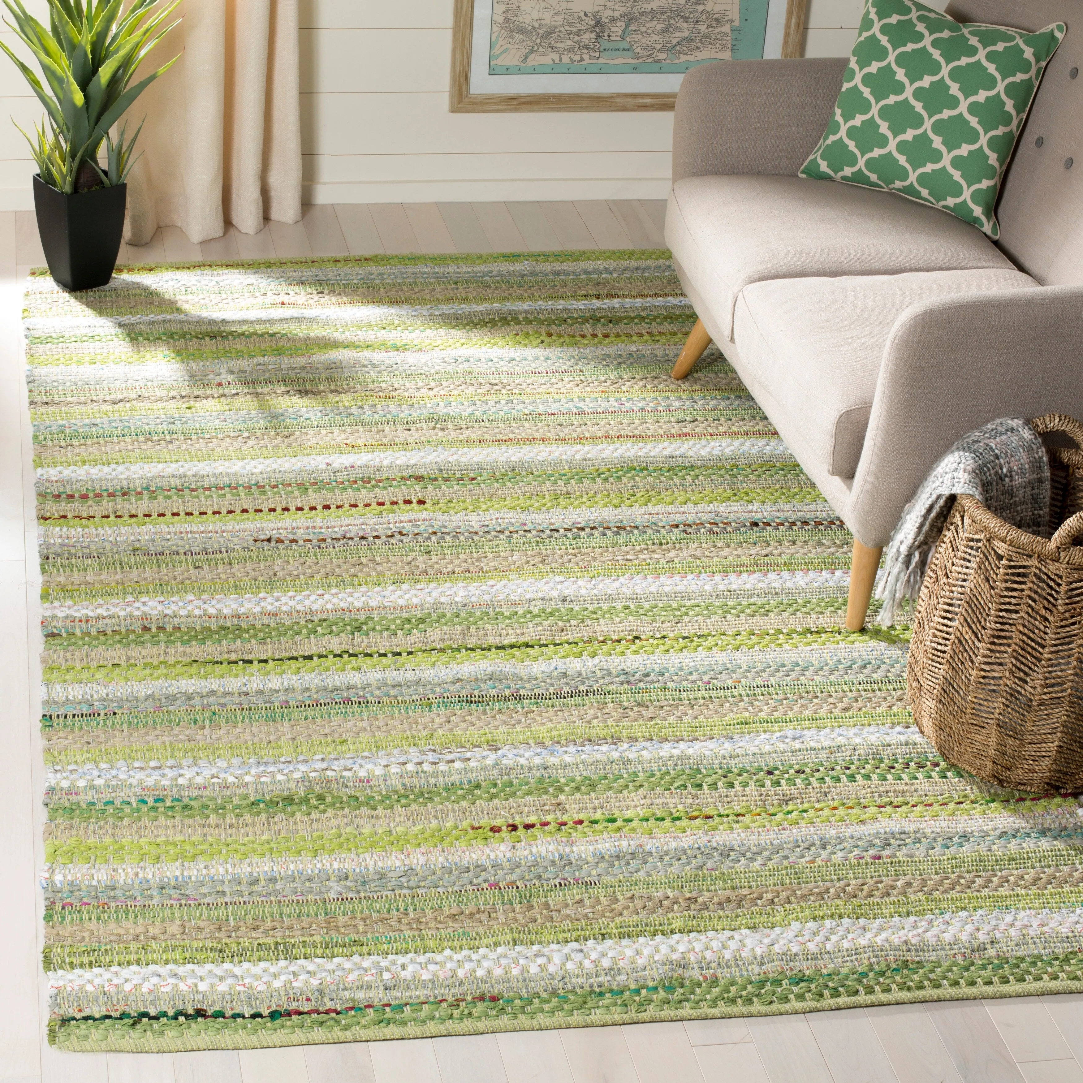 SAFAVIEH Handmade Flatweave Montauk Alketa Casual Cotton Rug