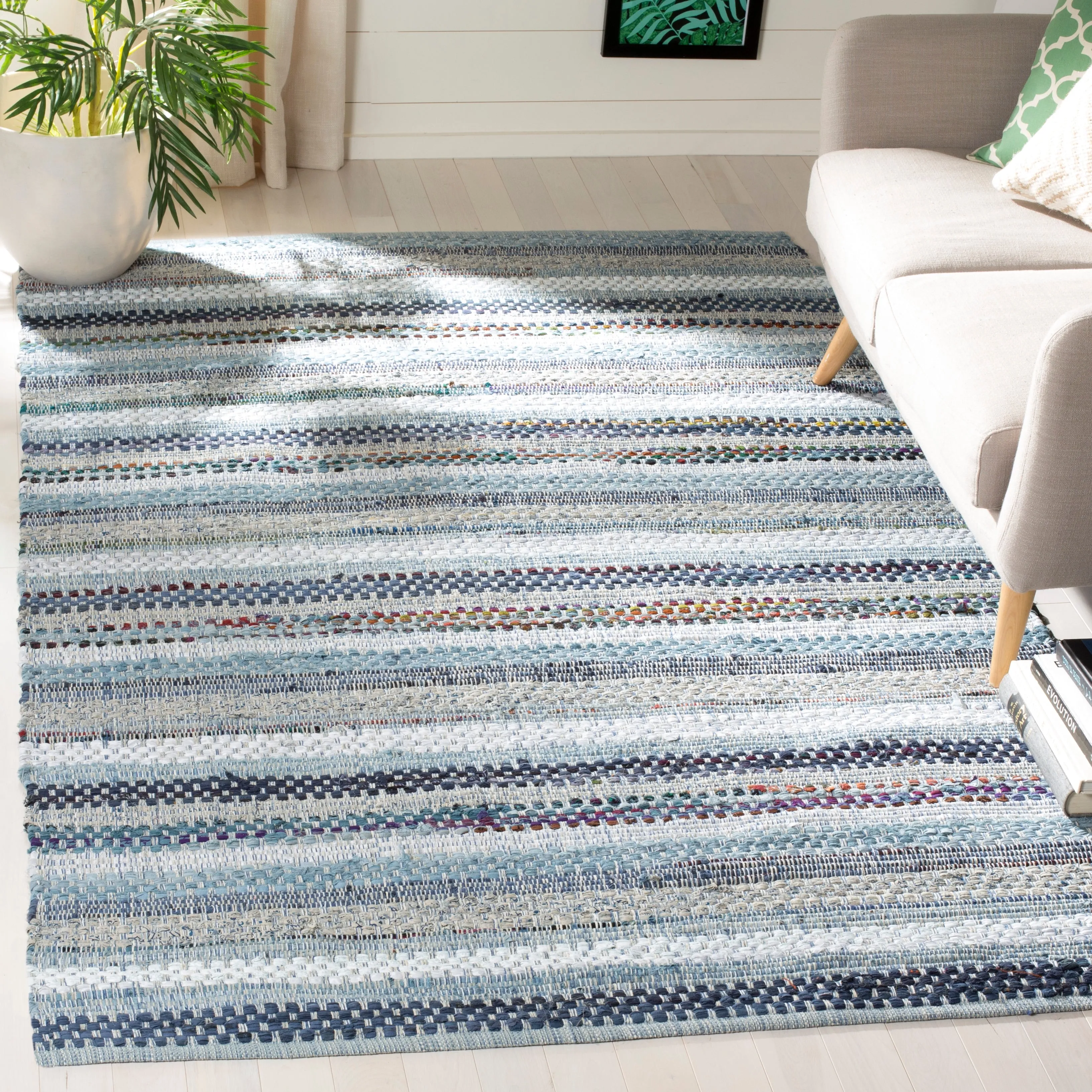 SAFAVIEH Handmade Flatweave Montauk Alketa Casual Cotton Rug