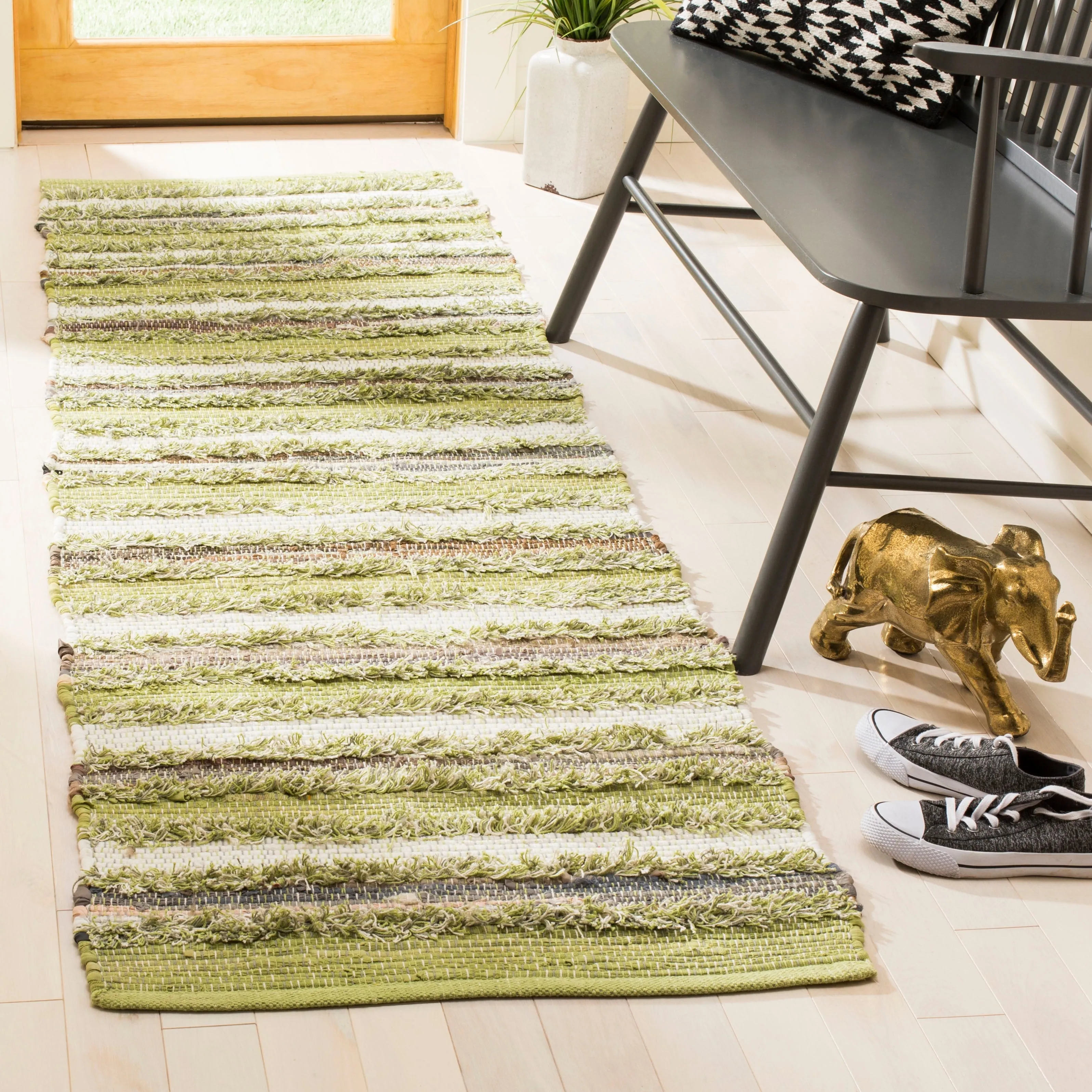 SAFAVIEH Handmade Flatweave Montauk Mridalini Casual Cotton Rug