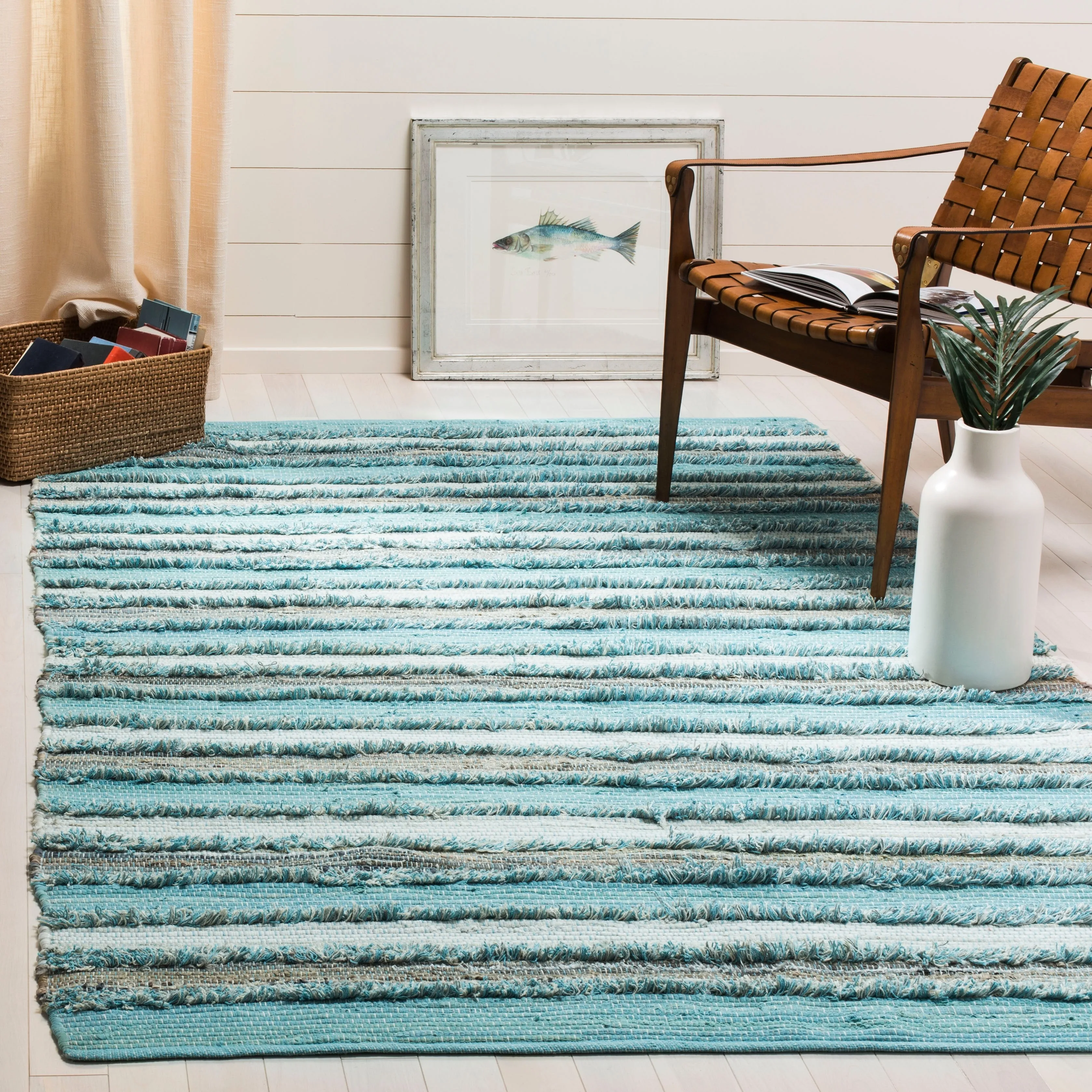 SAFAVIEH Handmade Flatweave Montauk Mridalini Casual Cotton Rug