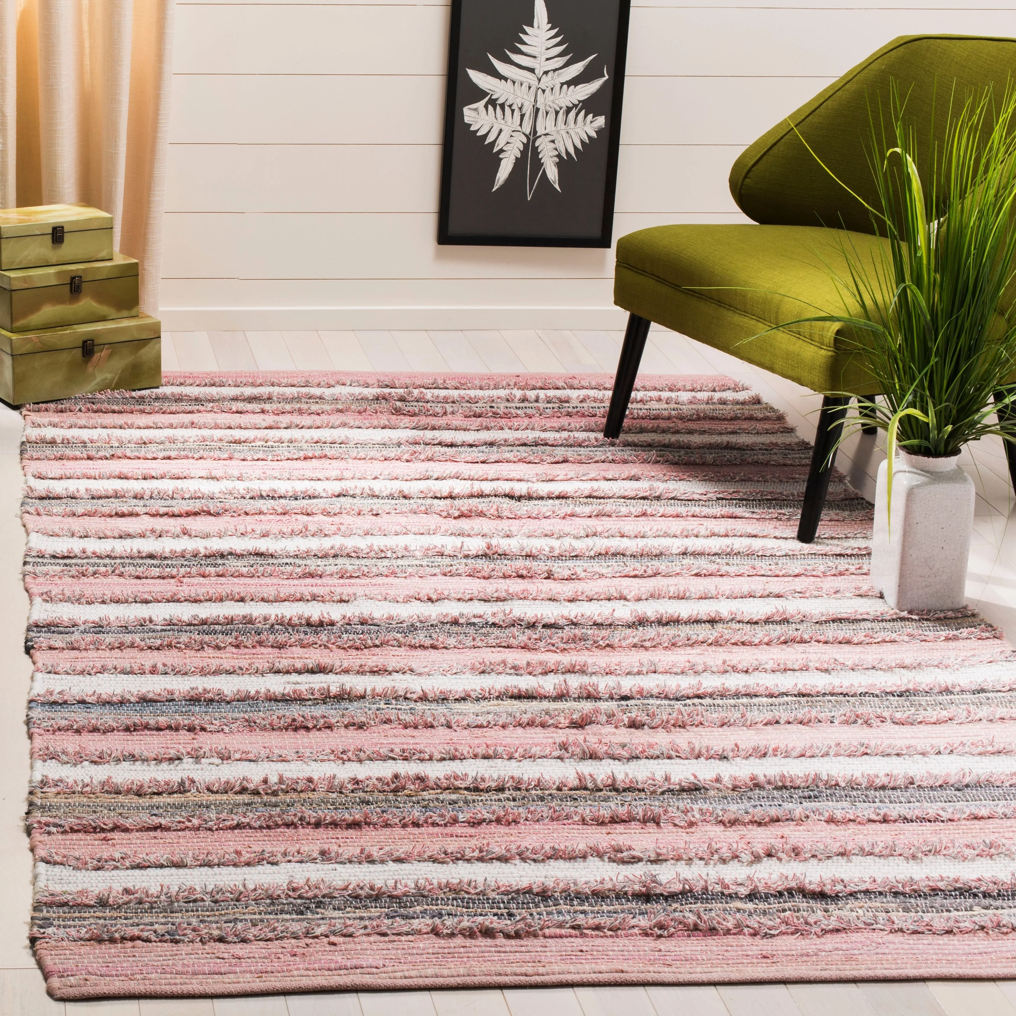SAFAVIEH Handmade Flatweave Montauk Mridalini Casual Cotton Rug