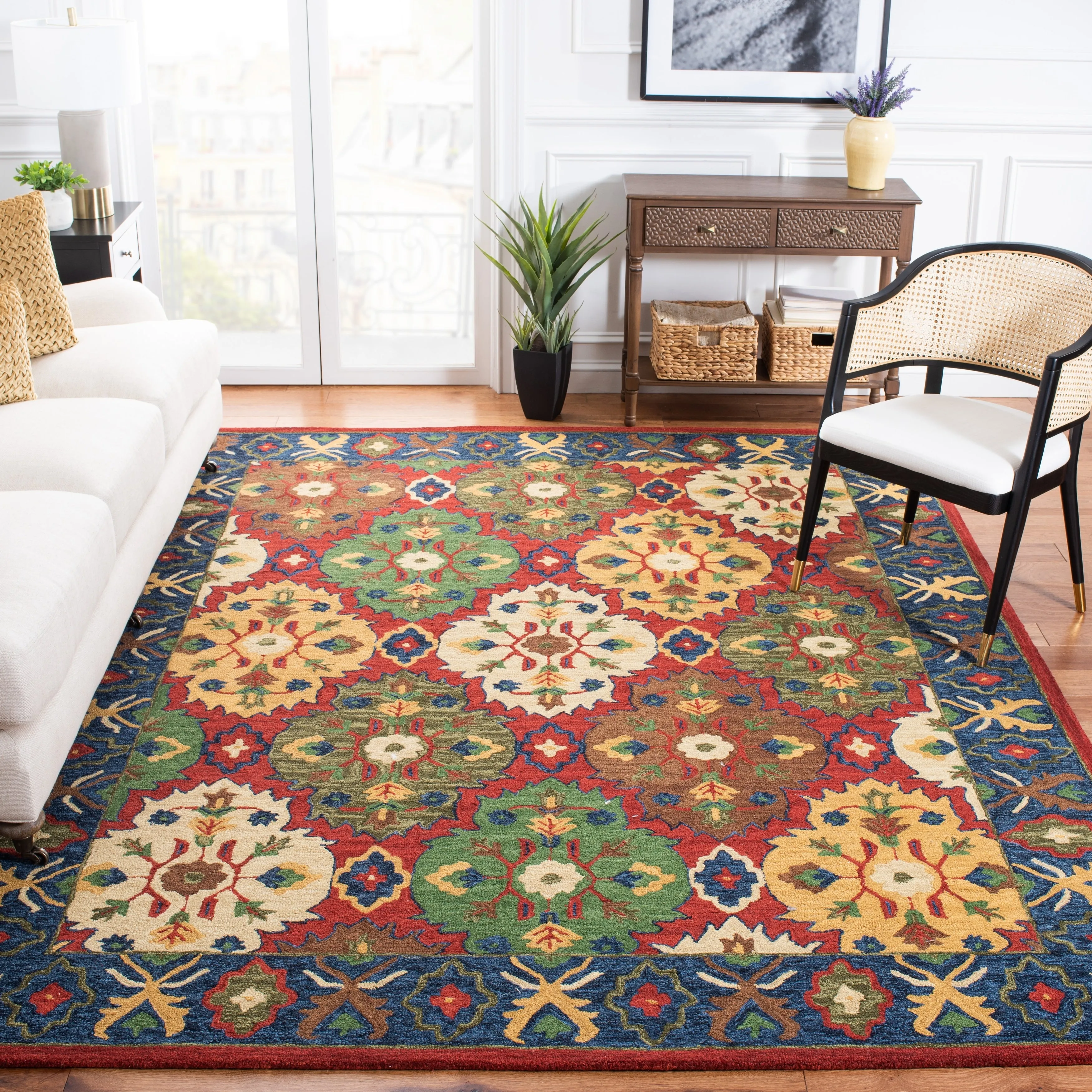 SAFAVIEH Handmade Heritage Faux Bois Traditional Wool Rug