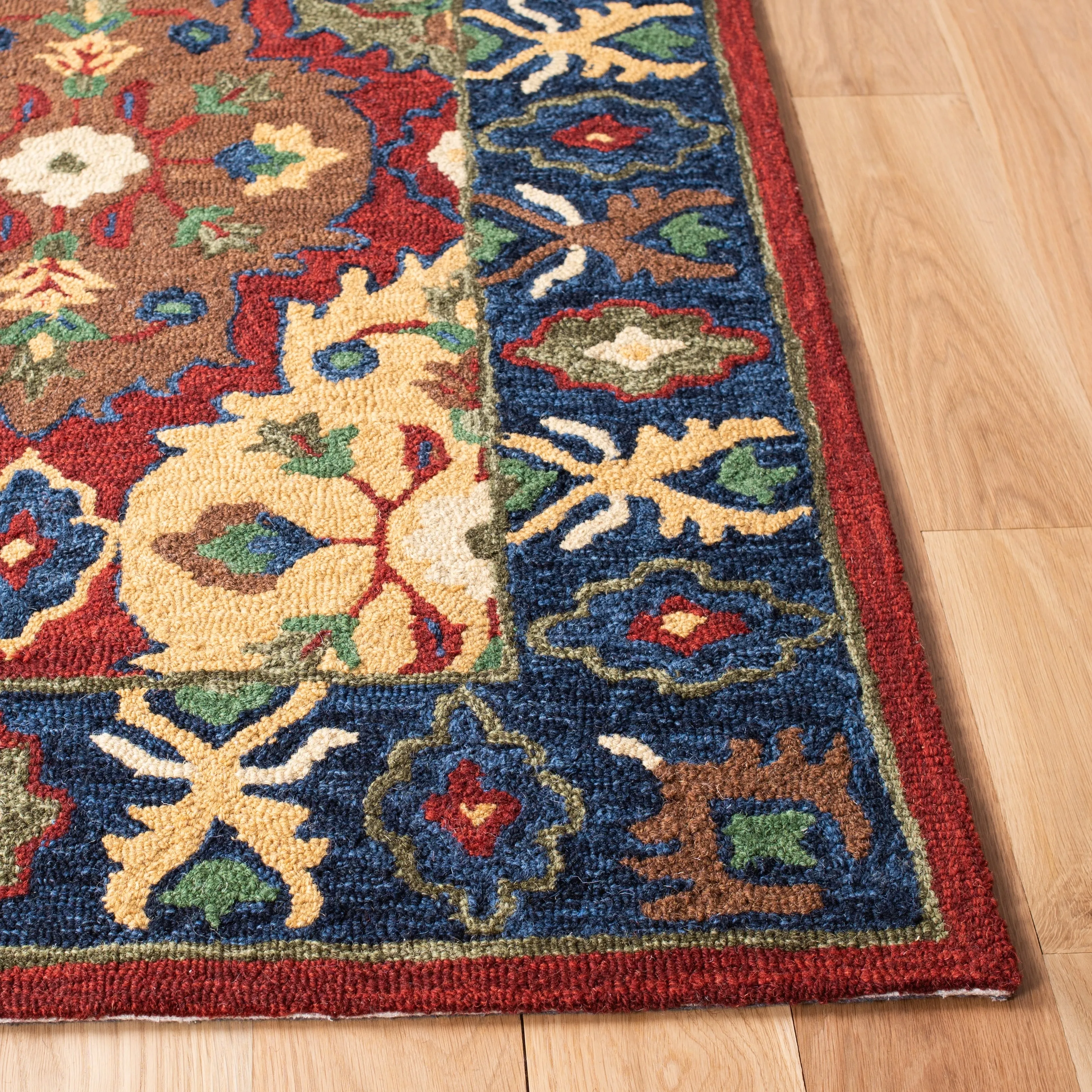 SAFAVIEH Handmade Heritage Faux Bois Traditional Wool Rug