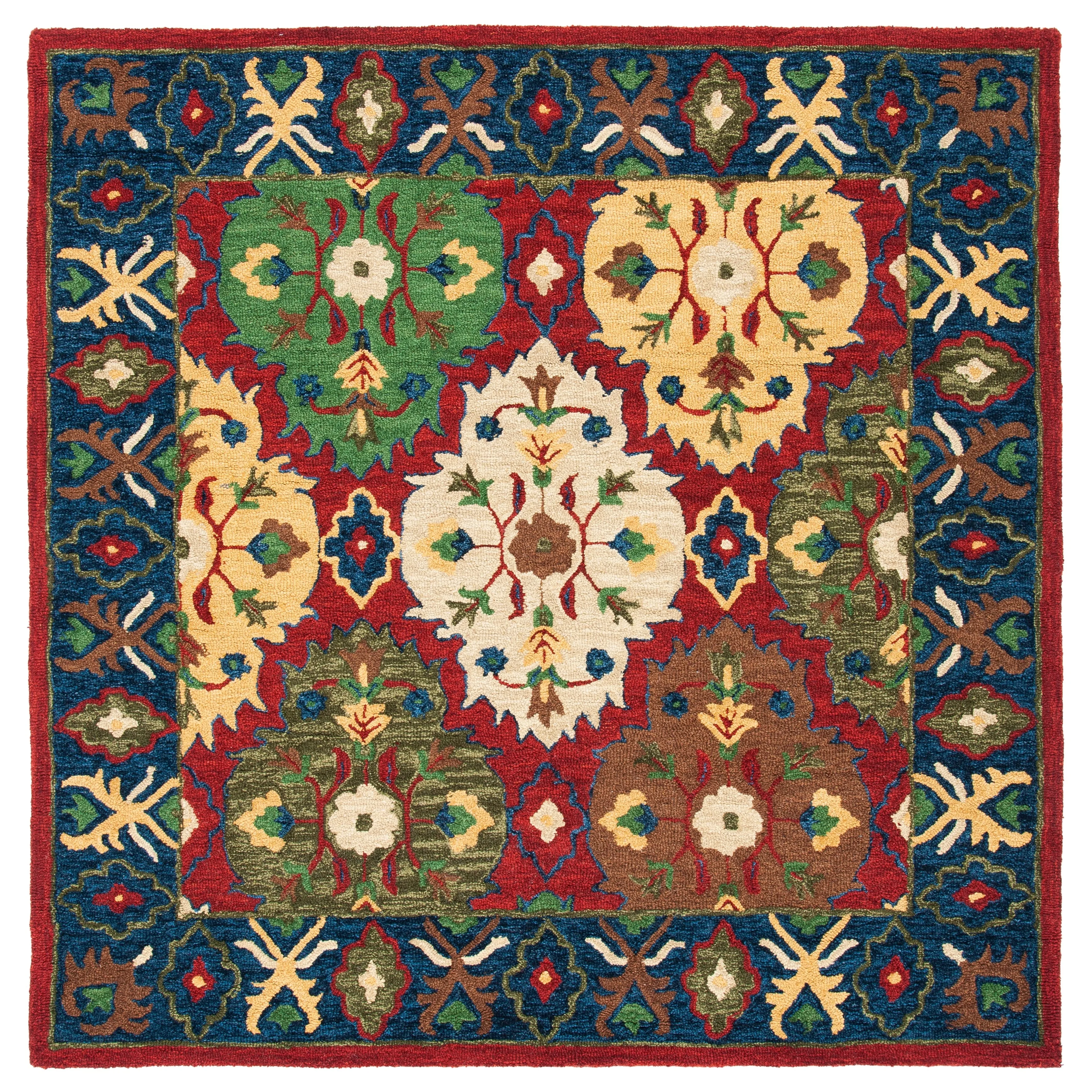 SAFAVIEH Handmade Heritage Faux Bois Traditional Wool Rug