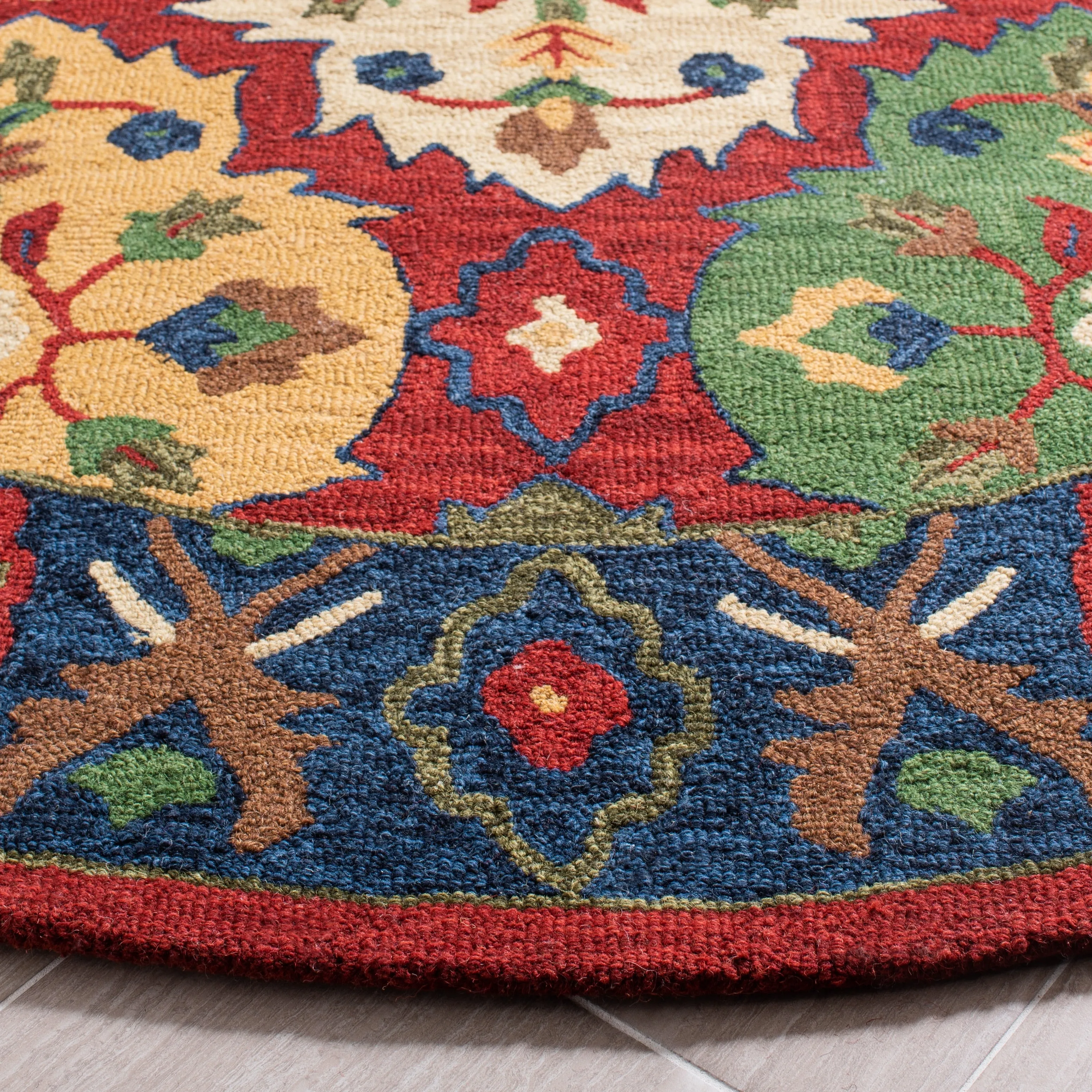 SAFAVIEH Handmade Heritage Faux Bois Traditional Wool Rug