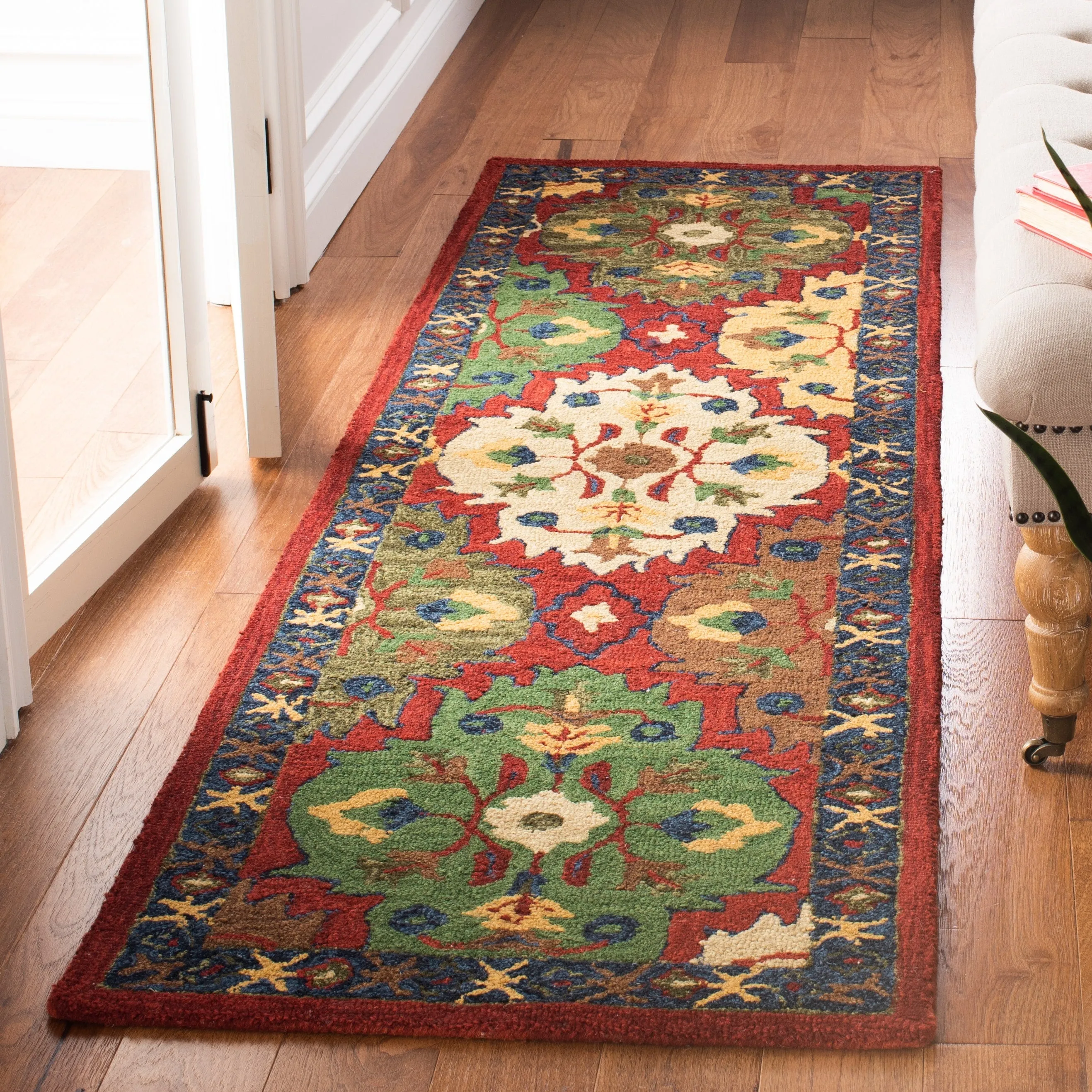 SAFAVIEH Handmade Heritage Faux Bois Traditional Wool Rug