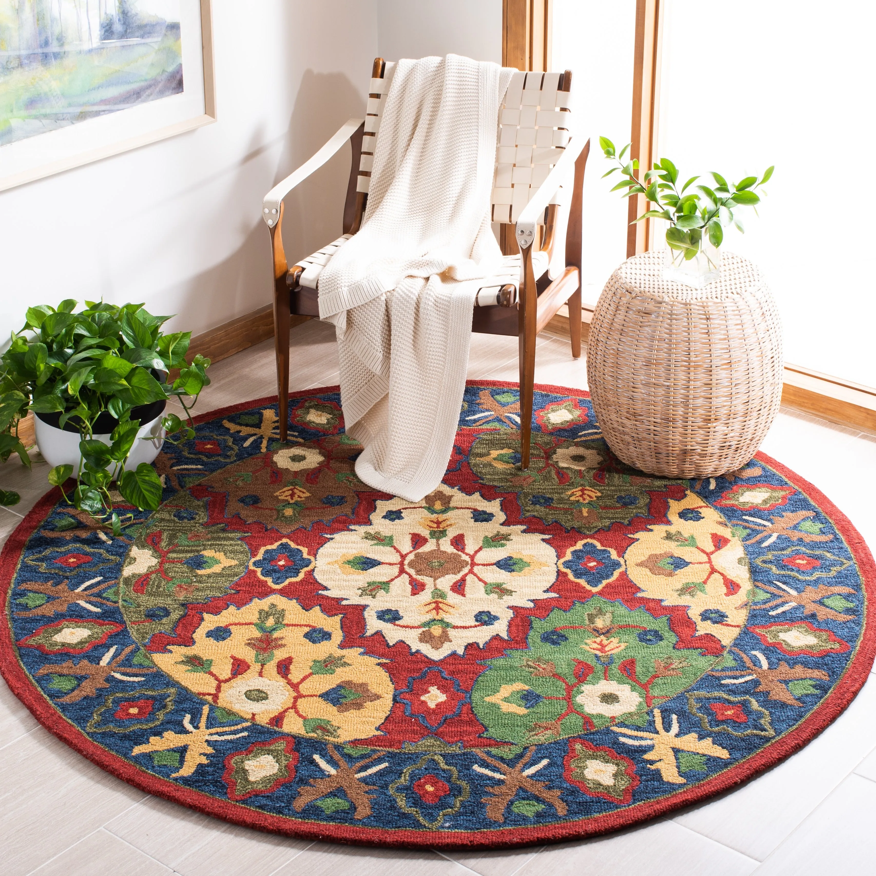 SAFAVIEH Handmade Heritage Faux Bois Traditional Wool Rug