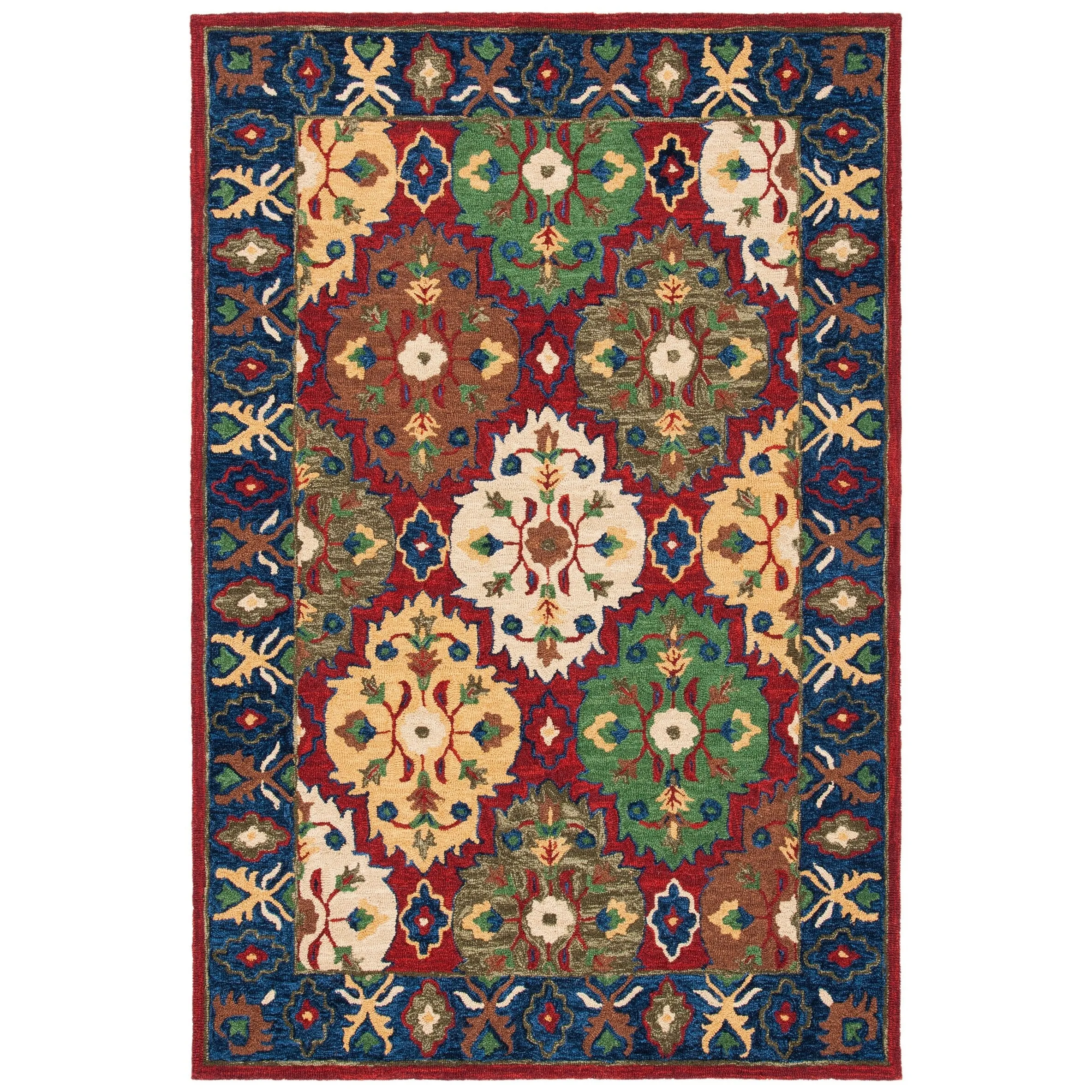 SAFAVIEH Handmade Heritage Faux Bois Traditional Wool Rug