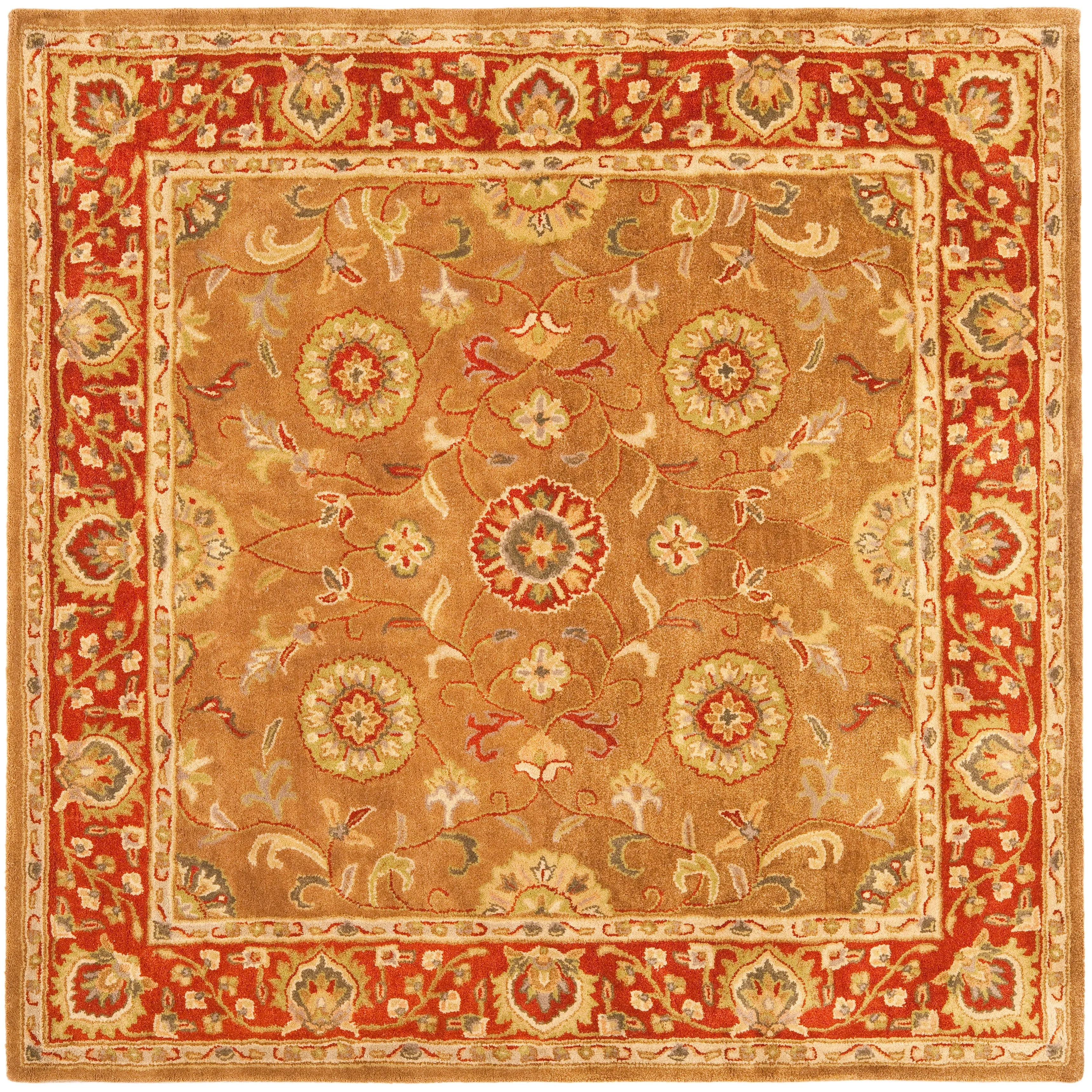 SAFAVIEH Handmade Heritage Field Flowers Traditional Oriental Wool Rug