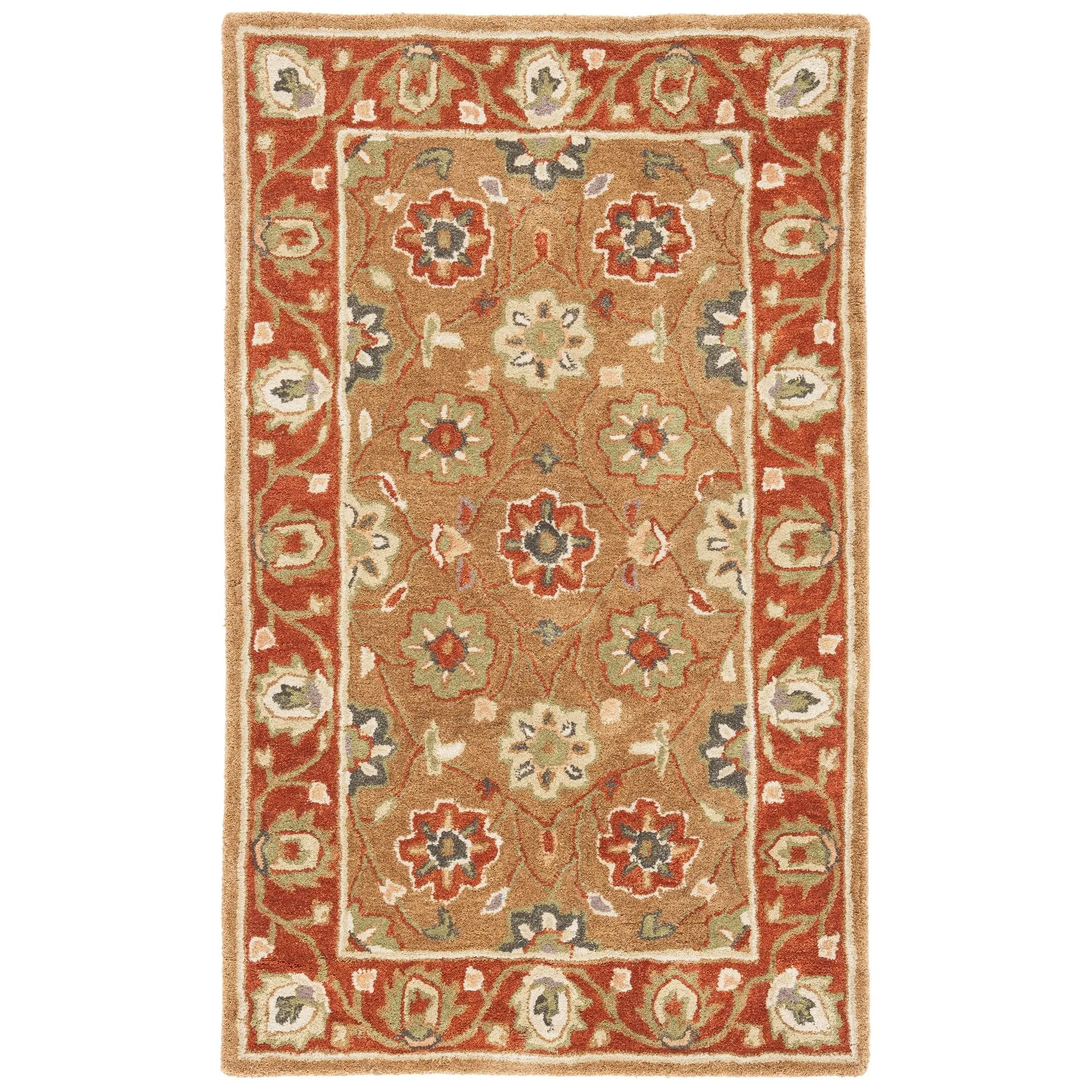 SAFAVIEH Handmade Heritage Field Flowers Traditional Oriental Wool Rug