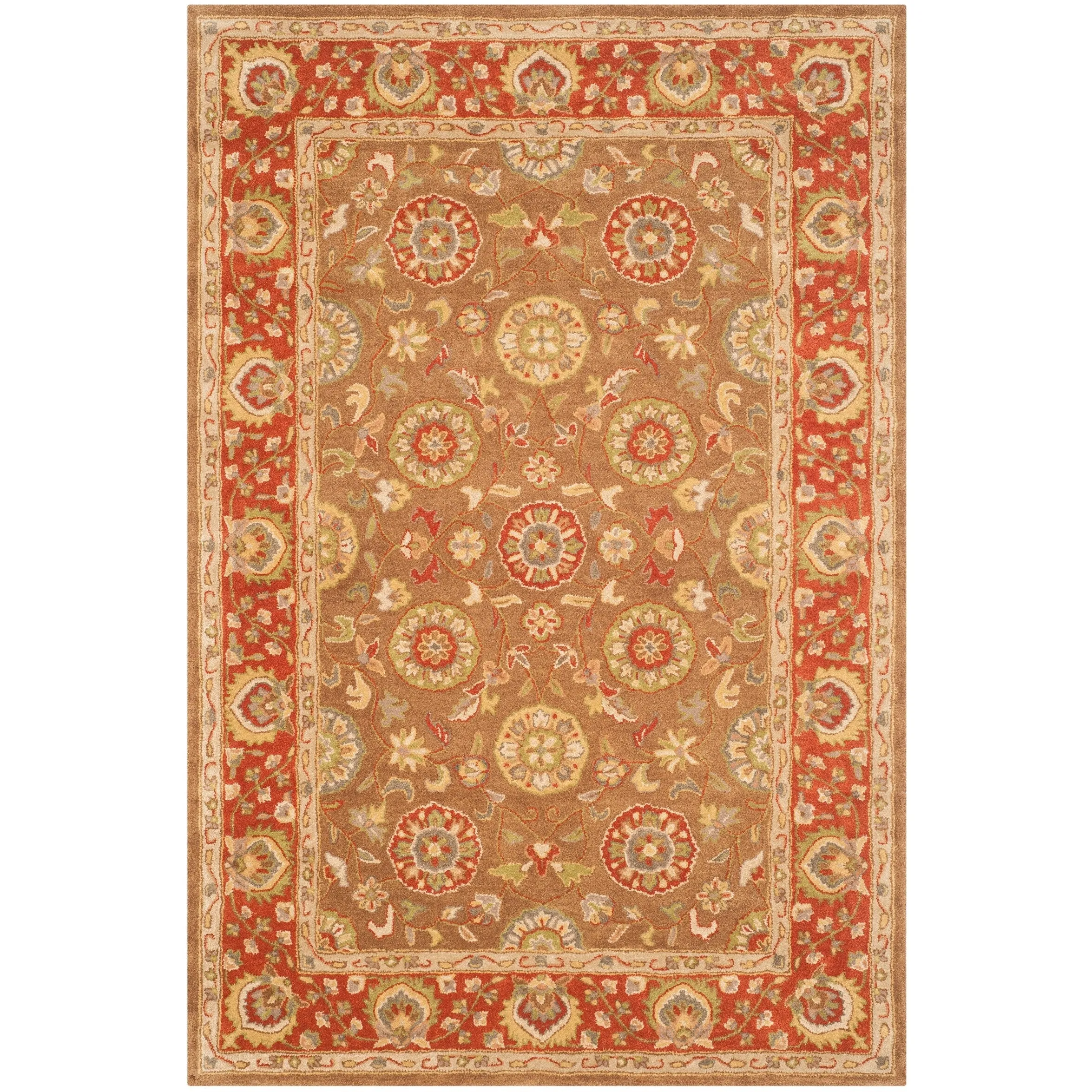 SAFAVIEH Handmade Heritage Field Flowers Traditional Oriental Wool Rug