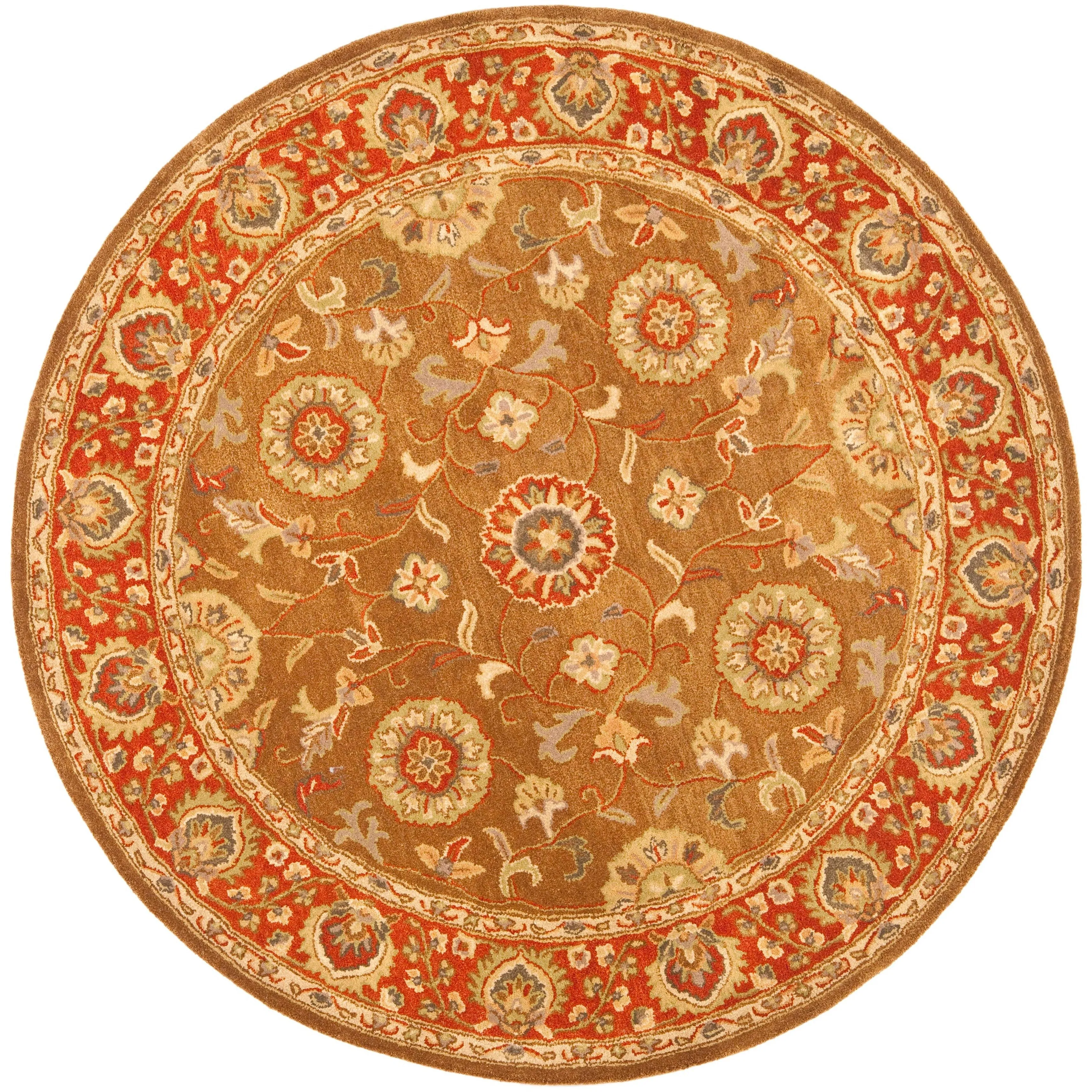 SAFAVIEH Handmade Heritage Field Flowers Traditional Oriental Wool Rug