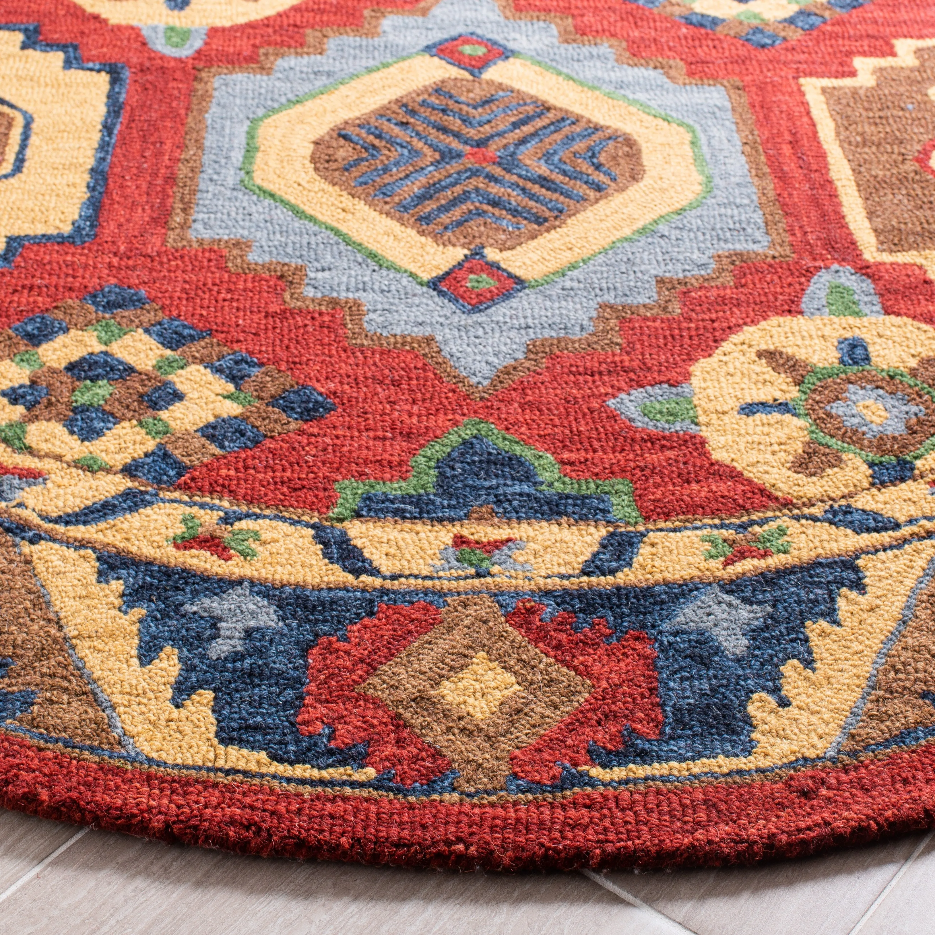 SAFAVIEH Handmade Heritage Grasses Traditional Wool Rug