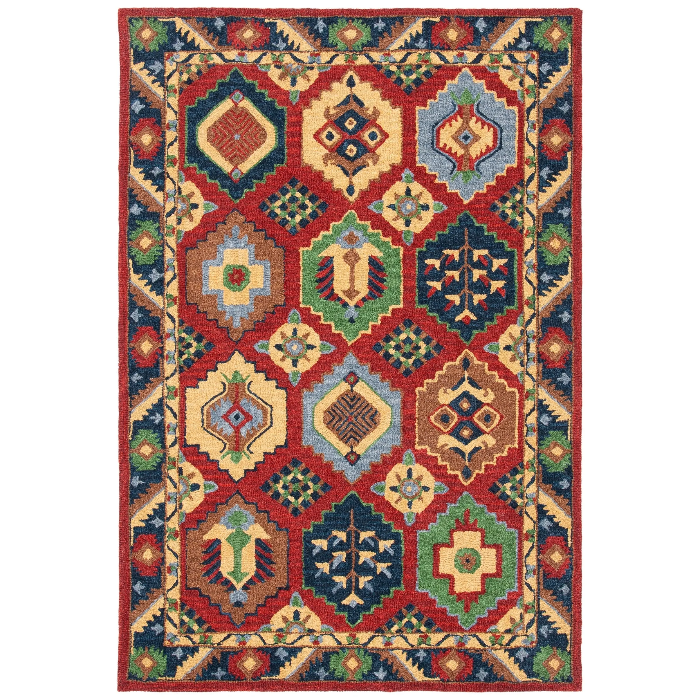 SAFAVIEH Handmade Heritage Grasses Traditional Wool Rug
