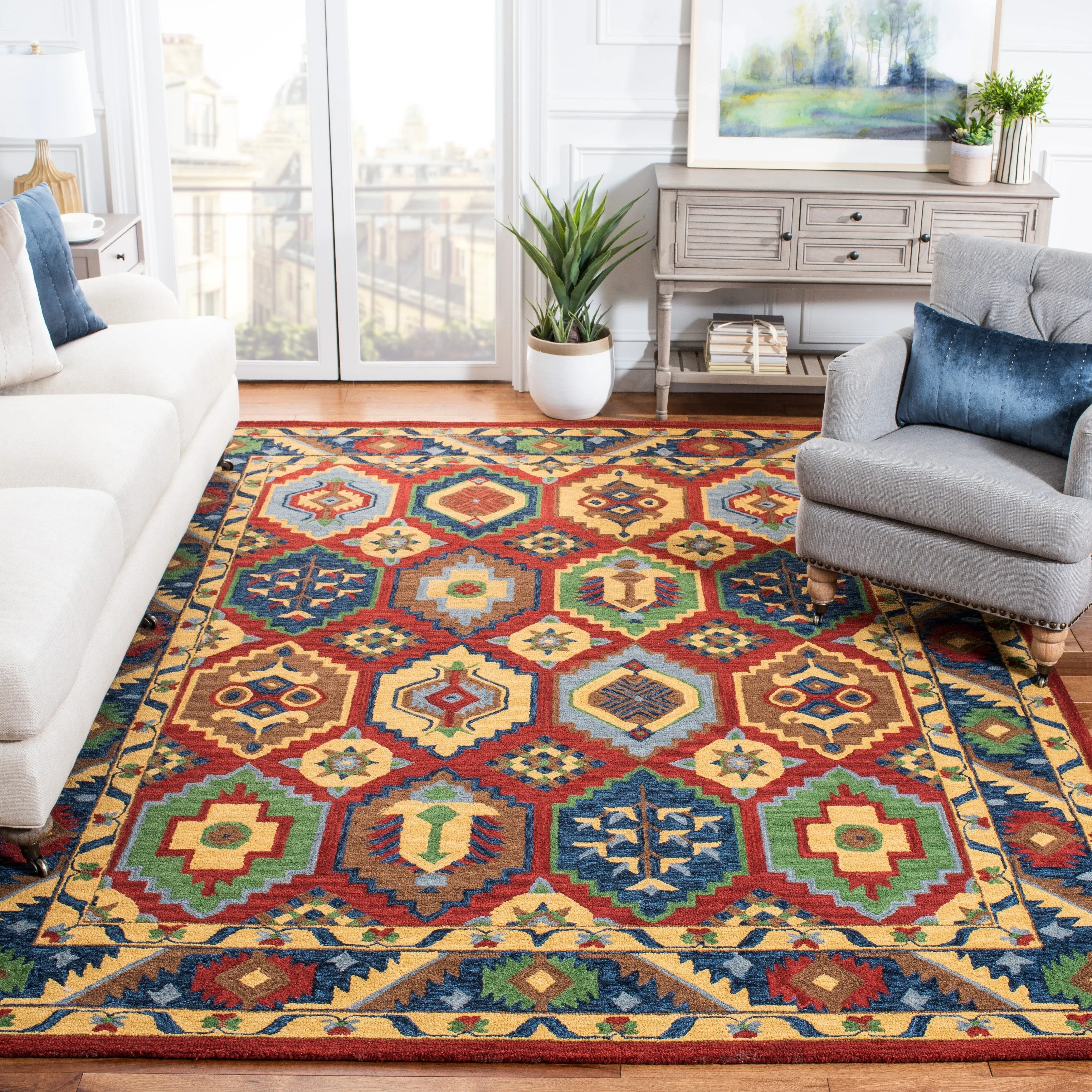 SAFAVIEH Handmade Heritage Grasses Traditional Wool Rug