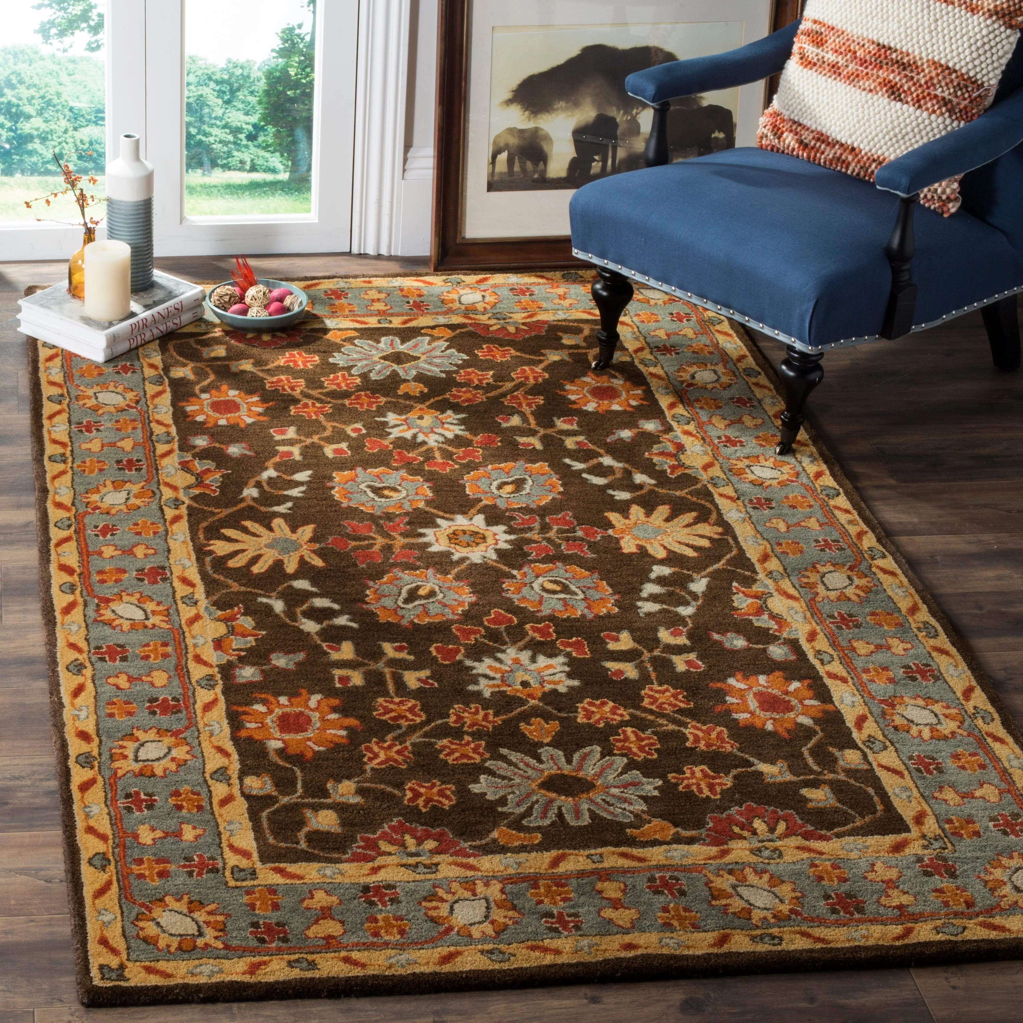 SAFAVIEH Handmade Heritage Ikat Marsh Traditional Oriental Wool Rug