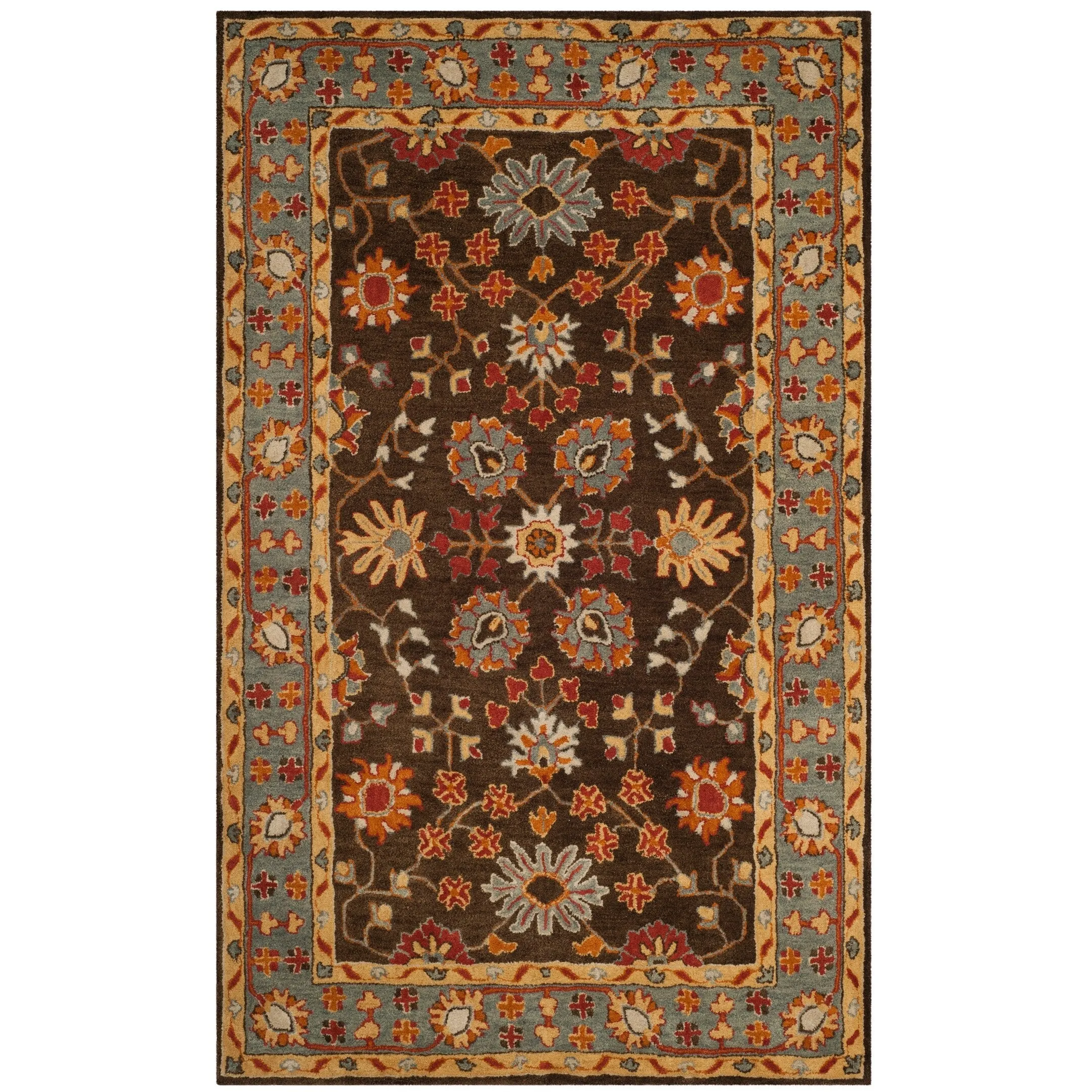 SAFAVIEH Handmade Heritage Ikat Marsh Traditional Oriental Wool Rug