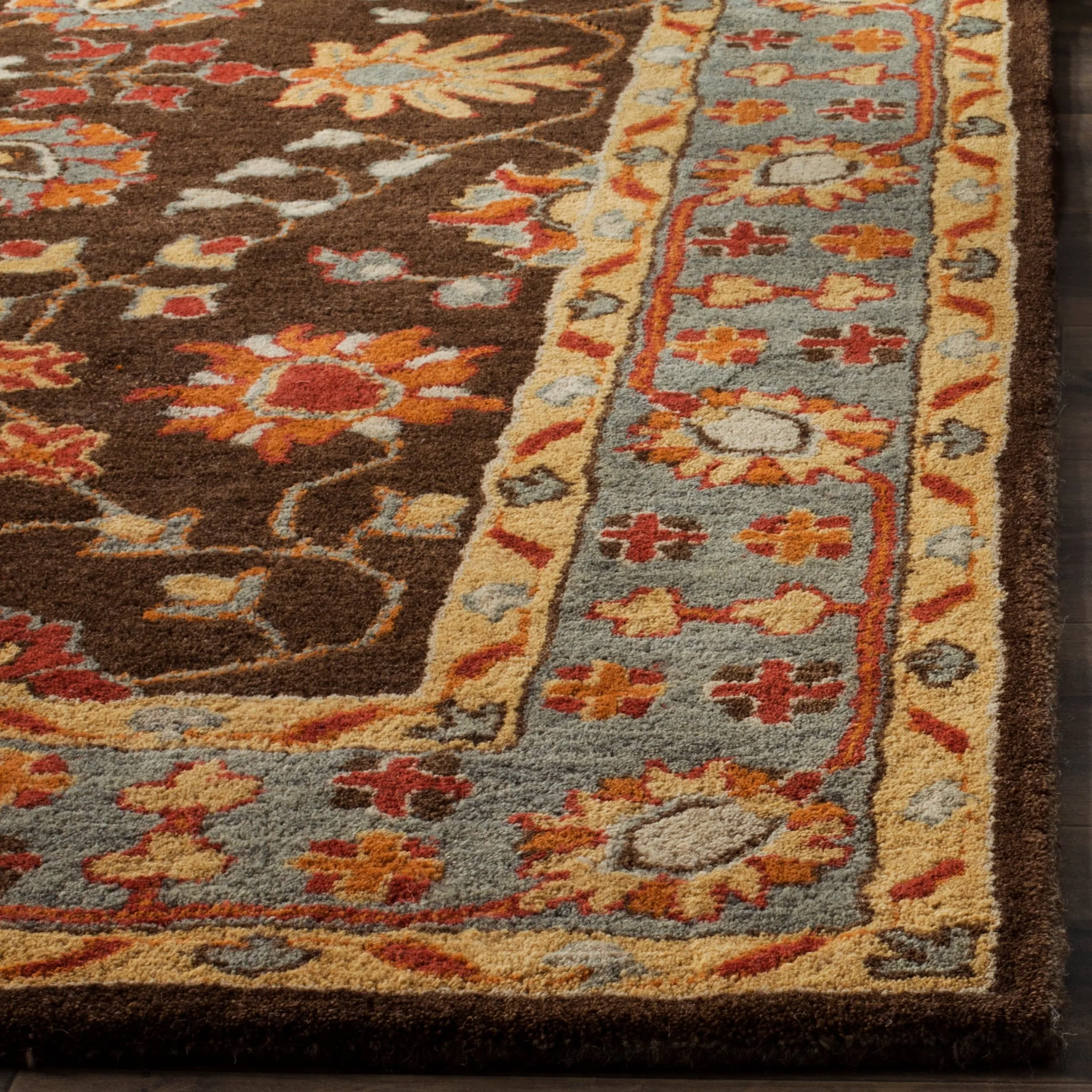 SAFAVIEH Handmade Heritage Ikat Marsh Traditional Oriental Wool Rug