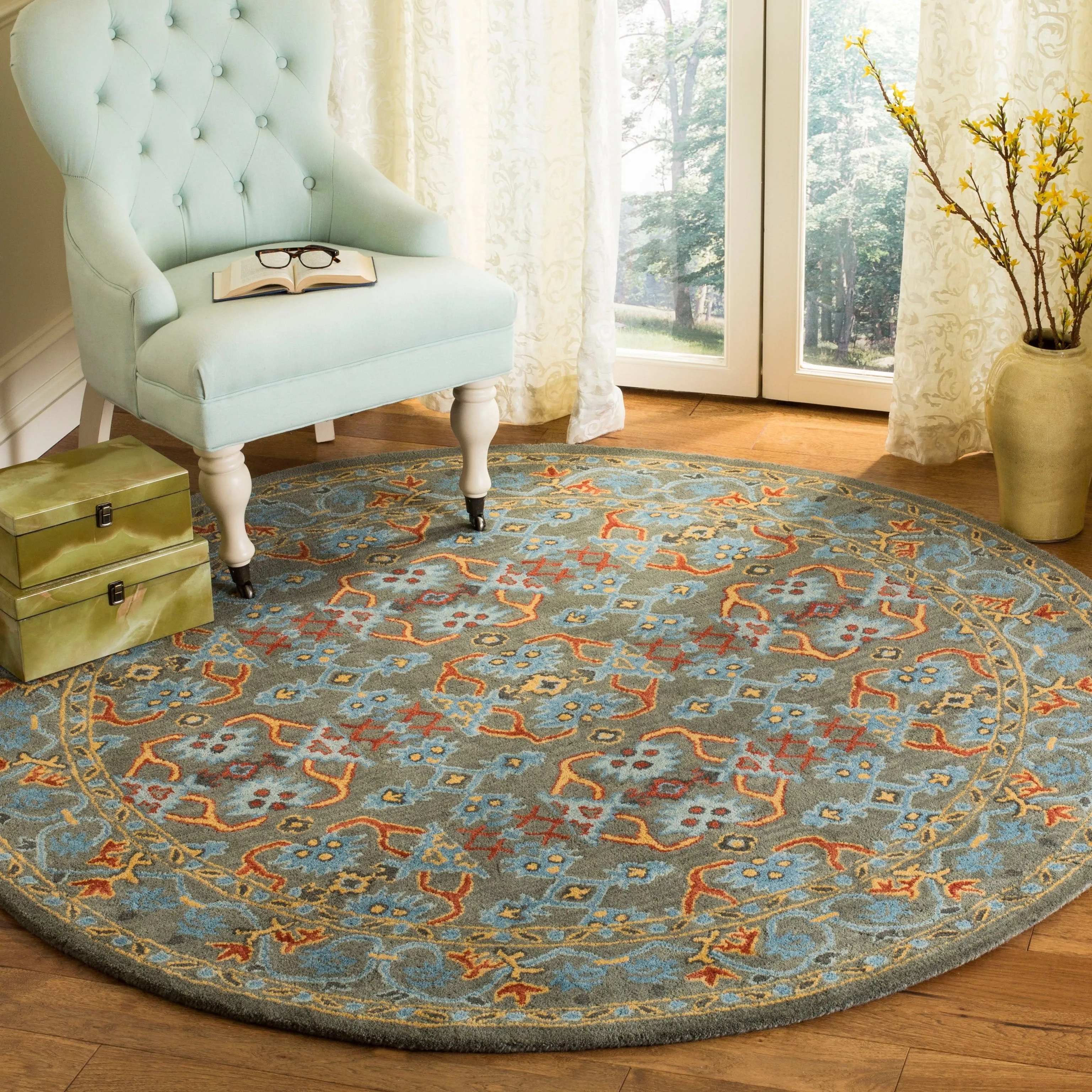SAFAVIEH Handmade Heritage Ikat Pendant Traditional Oriental Wool Rug