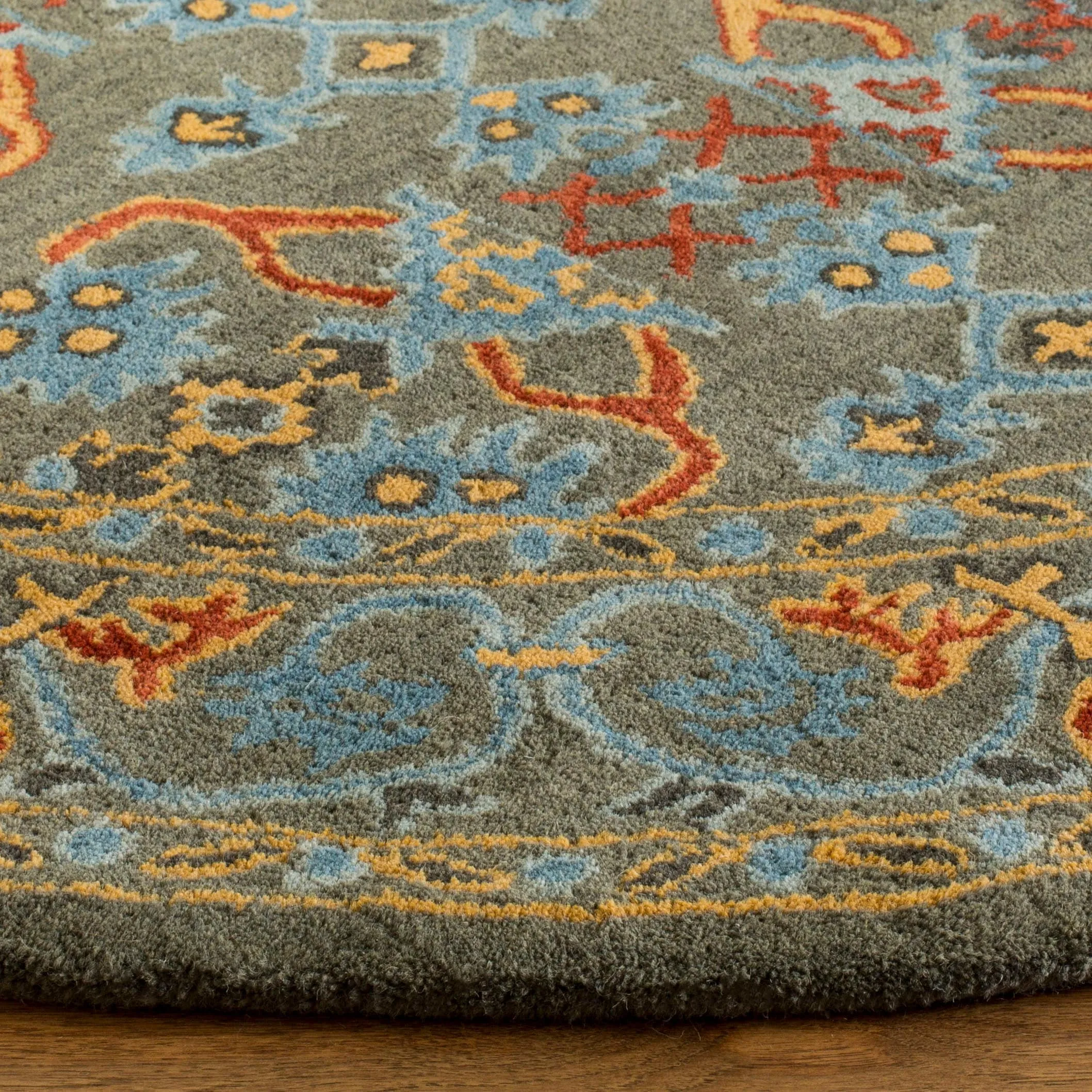 SAFAVIEH Handmade Heritage Ikat Pendant Traditional Oriental Wool Rug