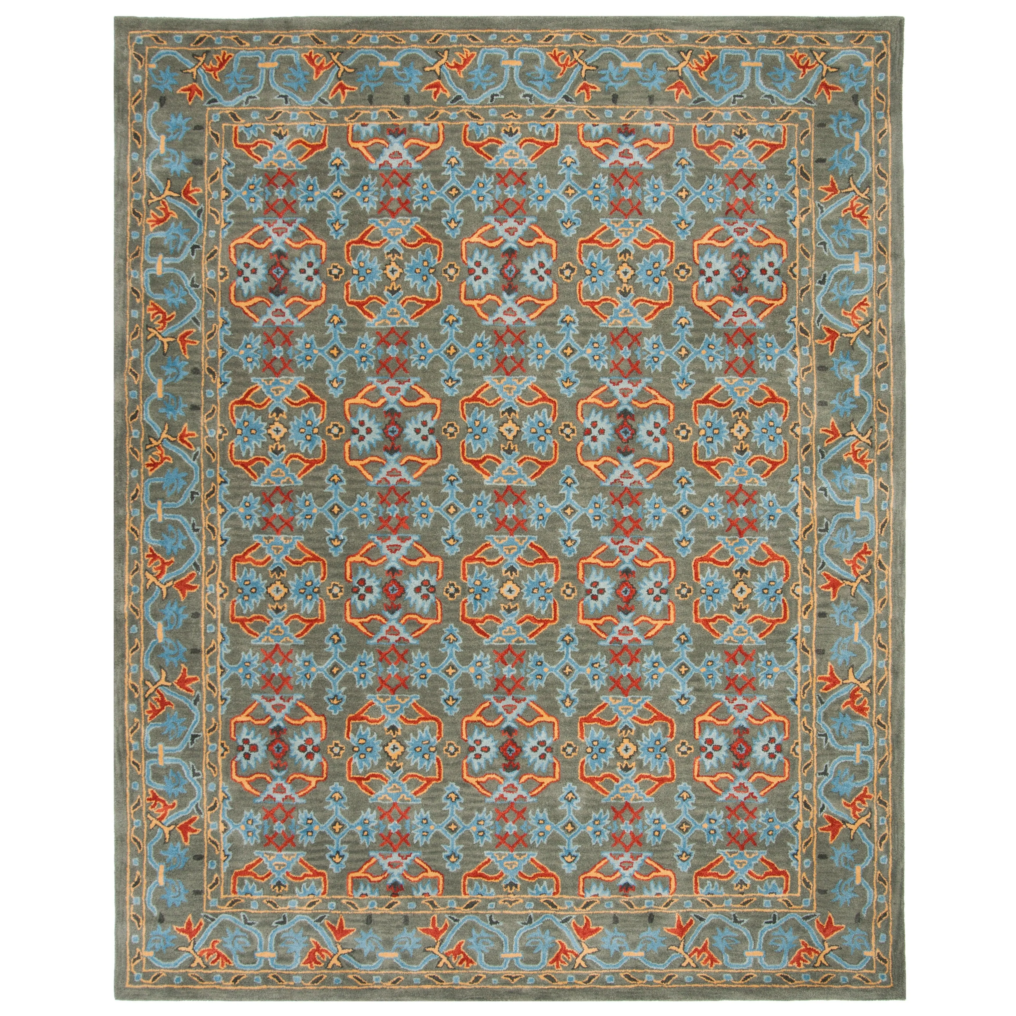SAFAVIEH Handmade Heritage Ikat Pendant Traditional Oriental Wool Rug