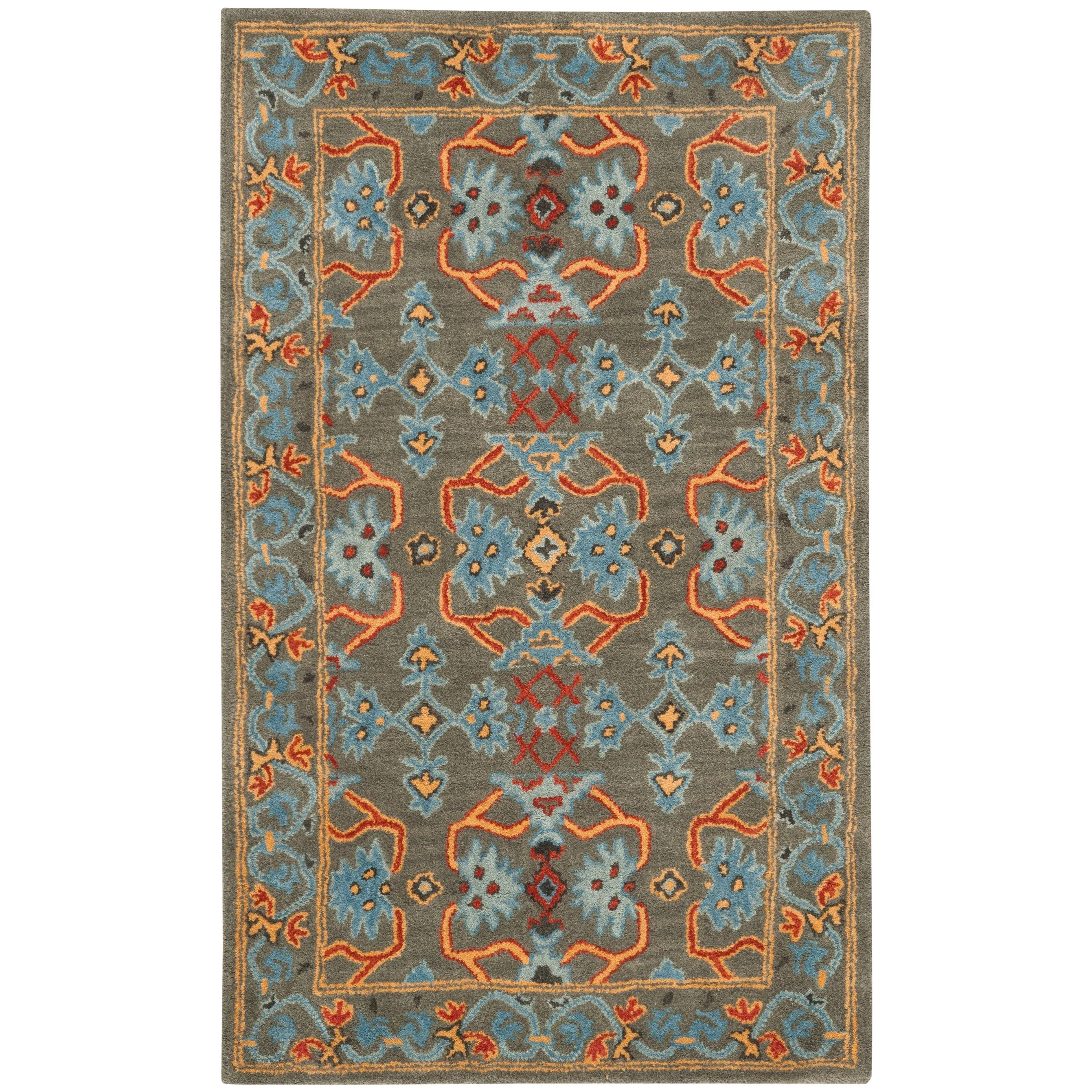 SAFAVIEH Handmade Heritage Ikat Pendant Traditional Oriental Wool Rug