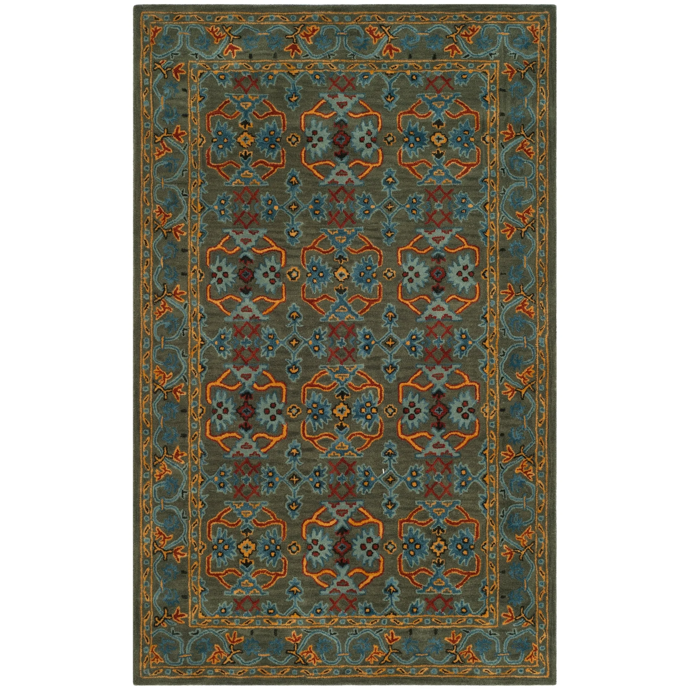 SAFAVIEH Handmade Heritage Ikat Pendant Traditional Oriental Wool Rug