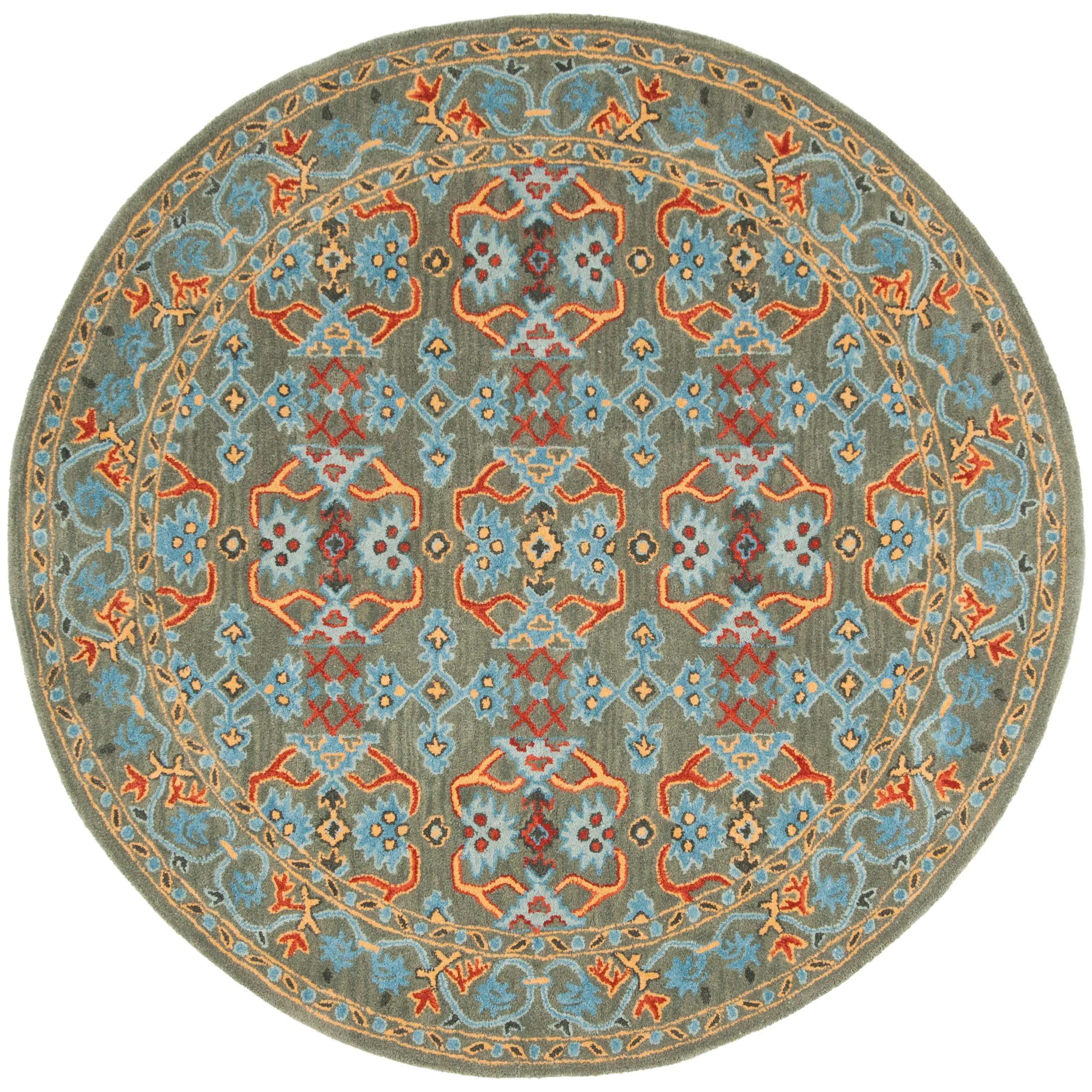 SAFAVIEH Handmade Heritage Ikat Pendant Traditional Oriental Wool Rug