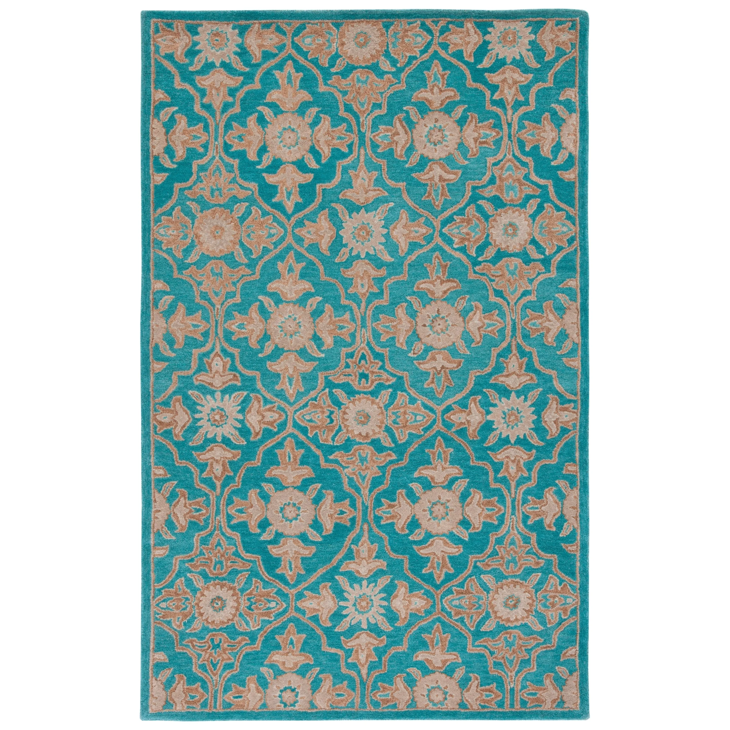 SAFAVIEH Handmade Heritage Peony Damask Traditional Oriental Wool Rug