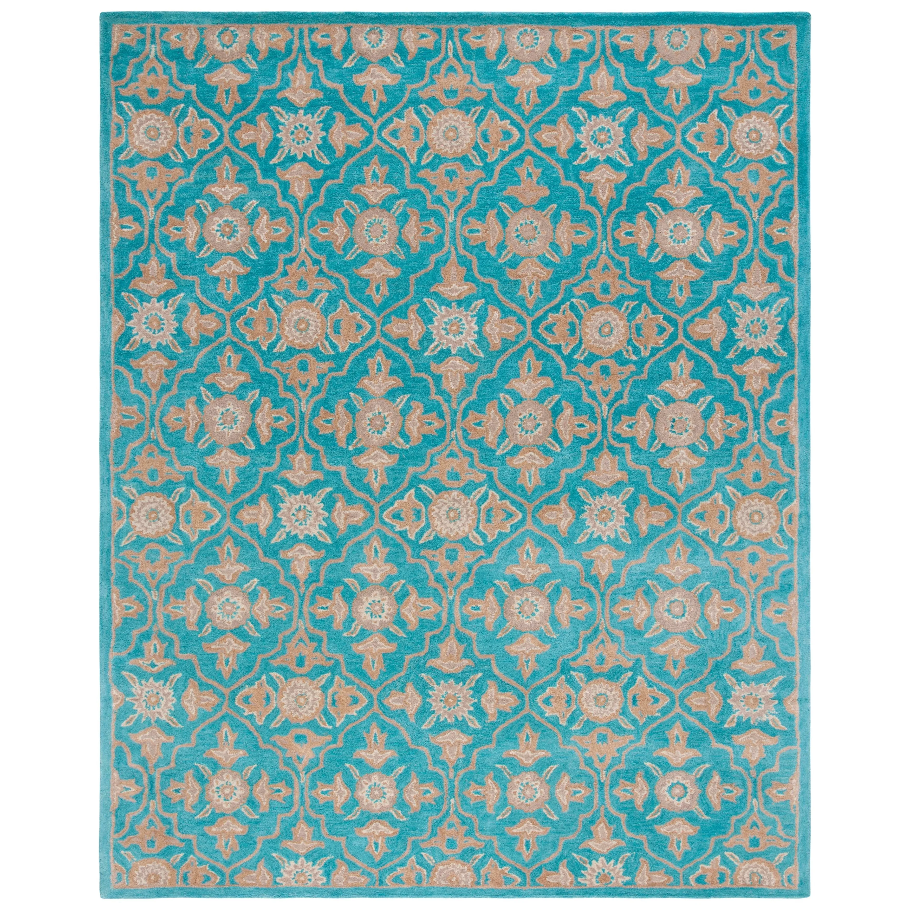 SAFAVIEH Handmade Heritage Peony Damask Traditional Oriental Wool Rug