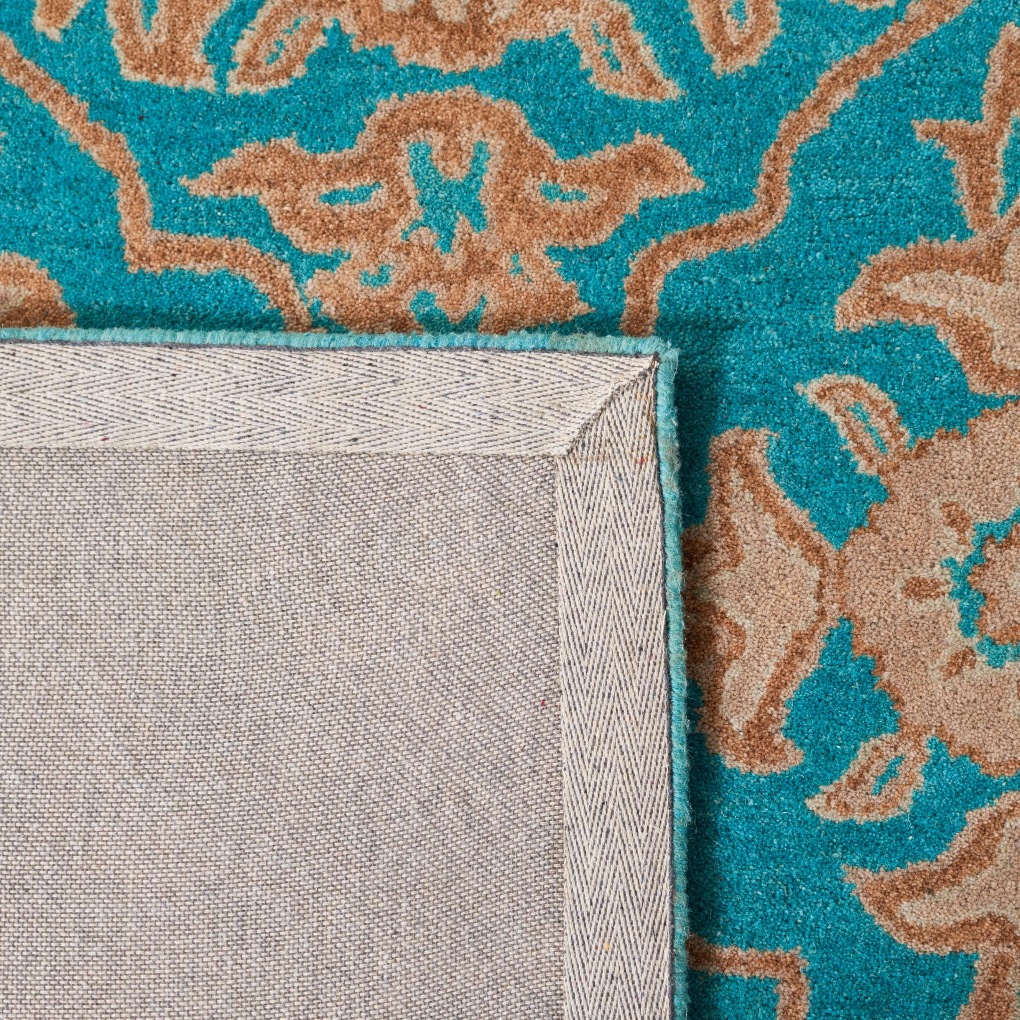 SAFAVIEH Handmade Heritage Peony Damask Traditional Oriental Wool Rug