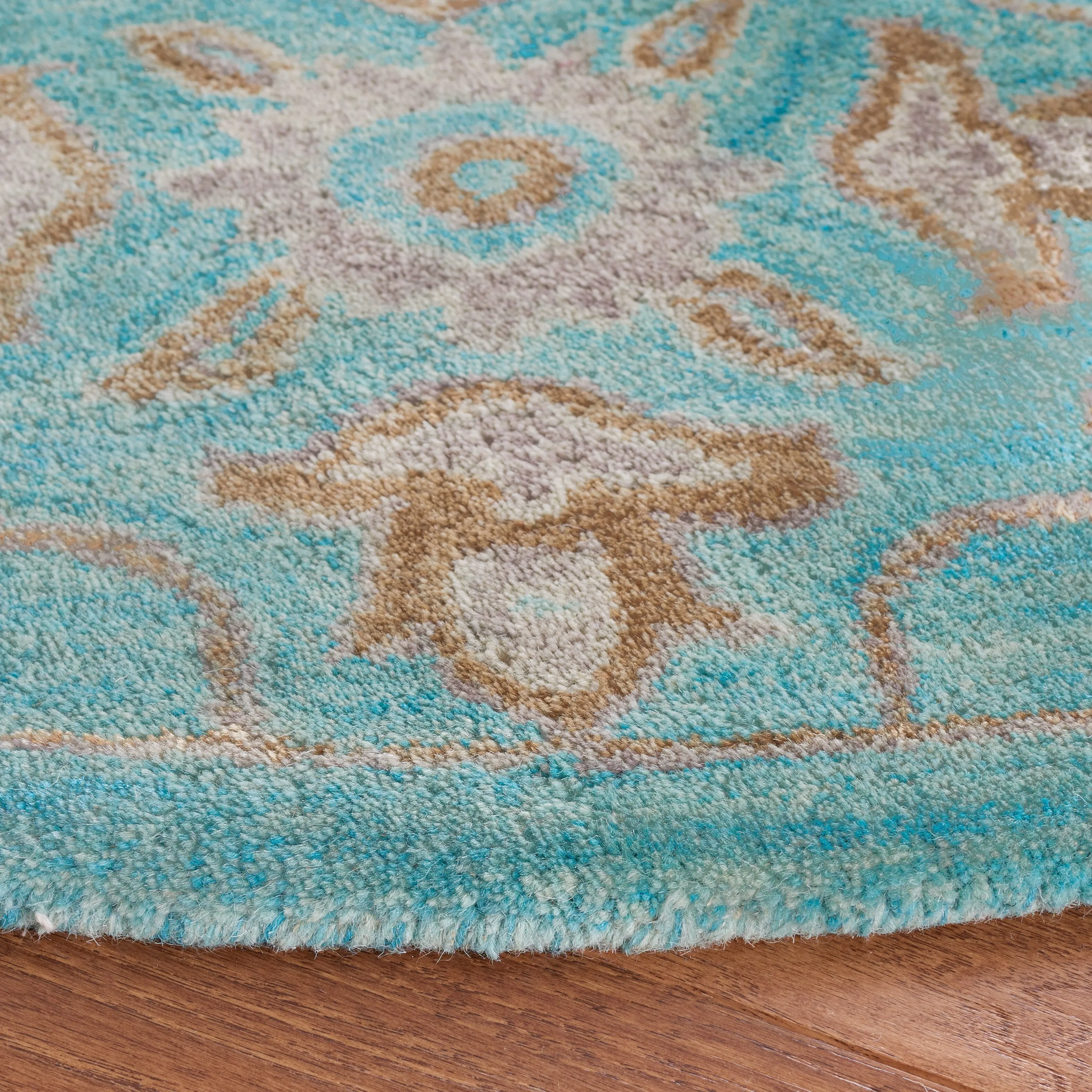 SAFAVIEH Handmade Heritage Peony Damask Traditional Oriental Wool Rug