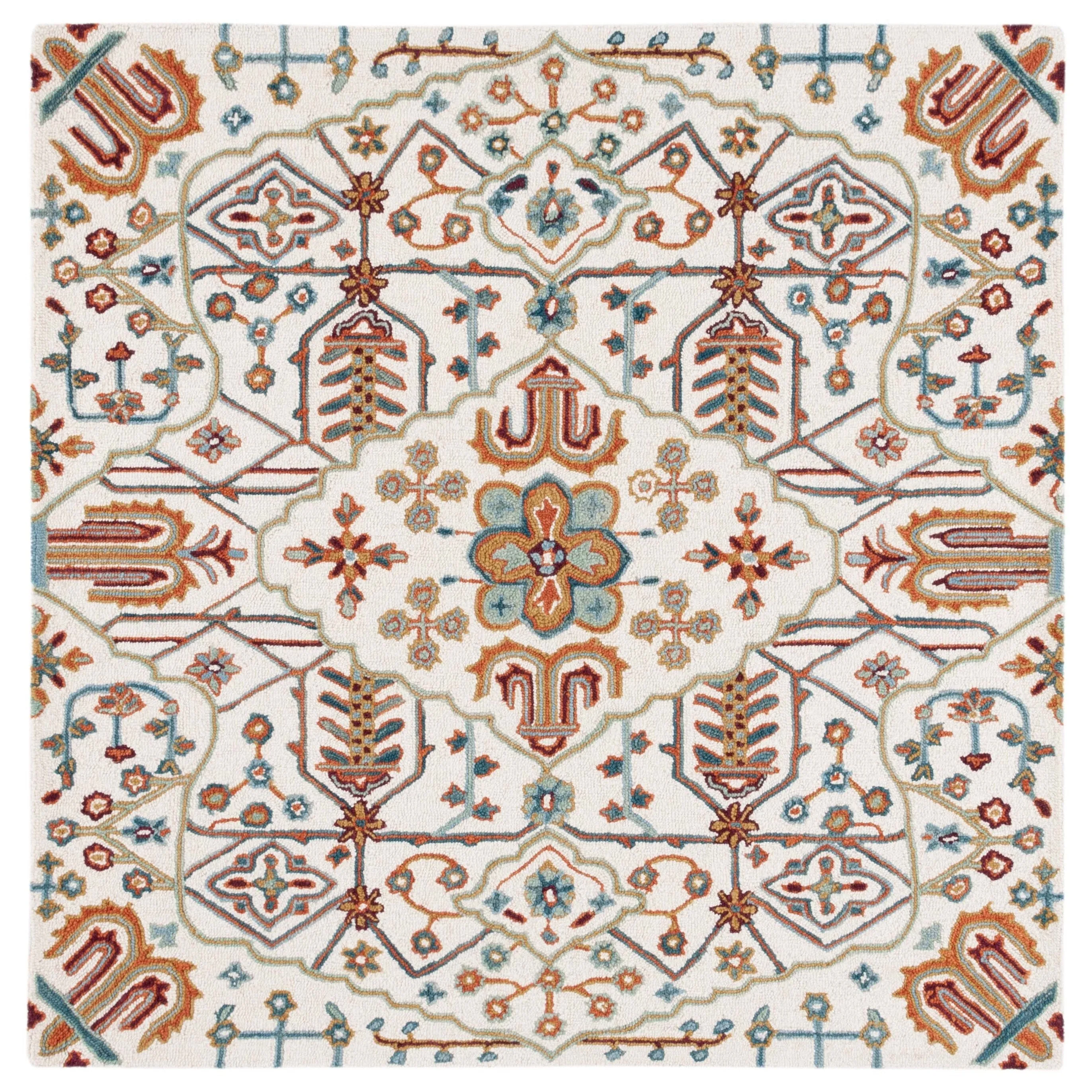 SAFAVIEH Handmade Heritage Snjolaug Floral Wool Rug
