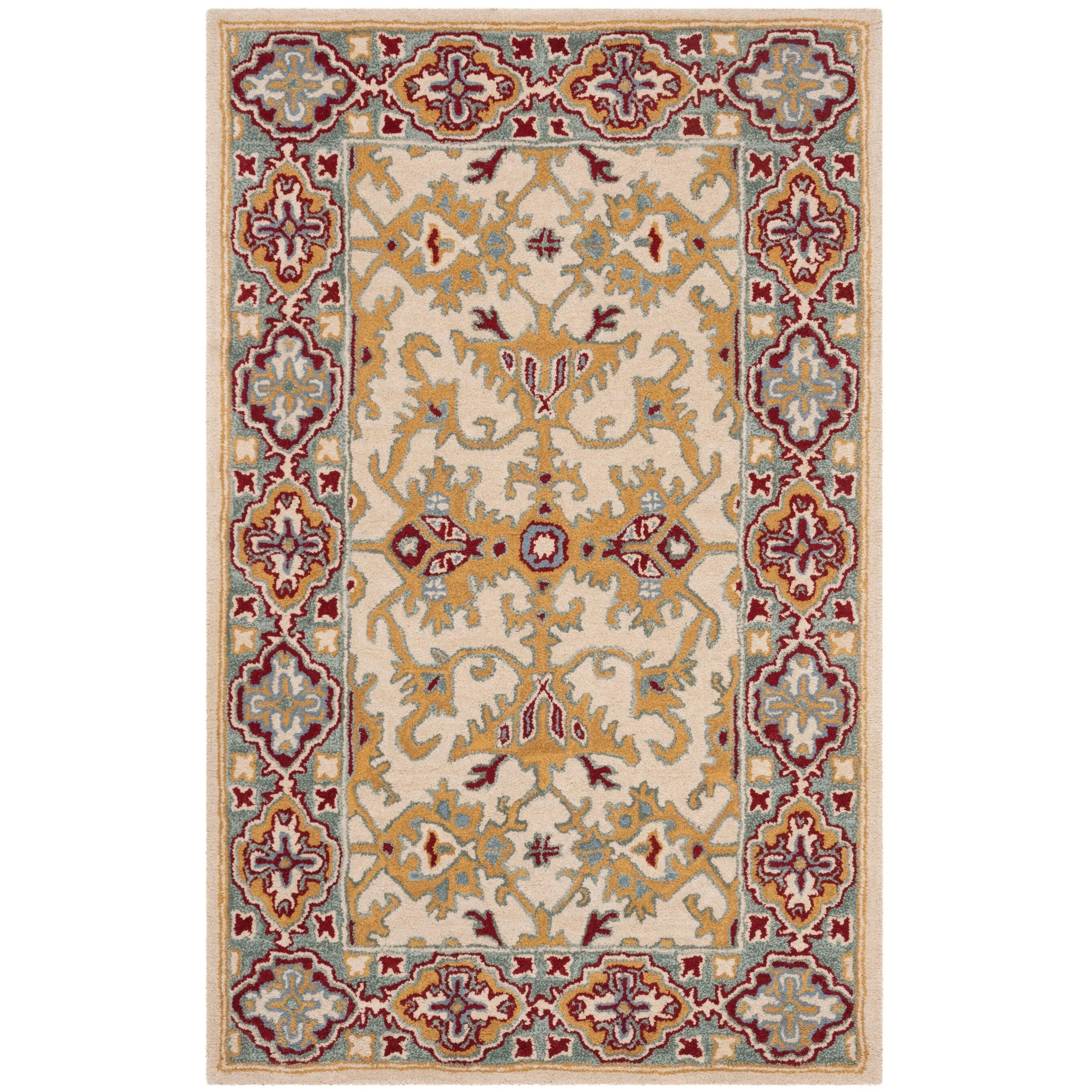 SAFAVIEH Handmade Heritage Wildfire Traditional Oriental Wool Rug